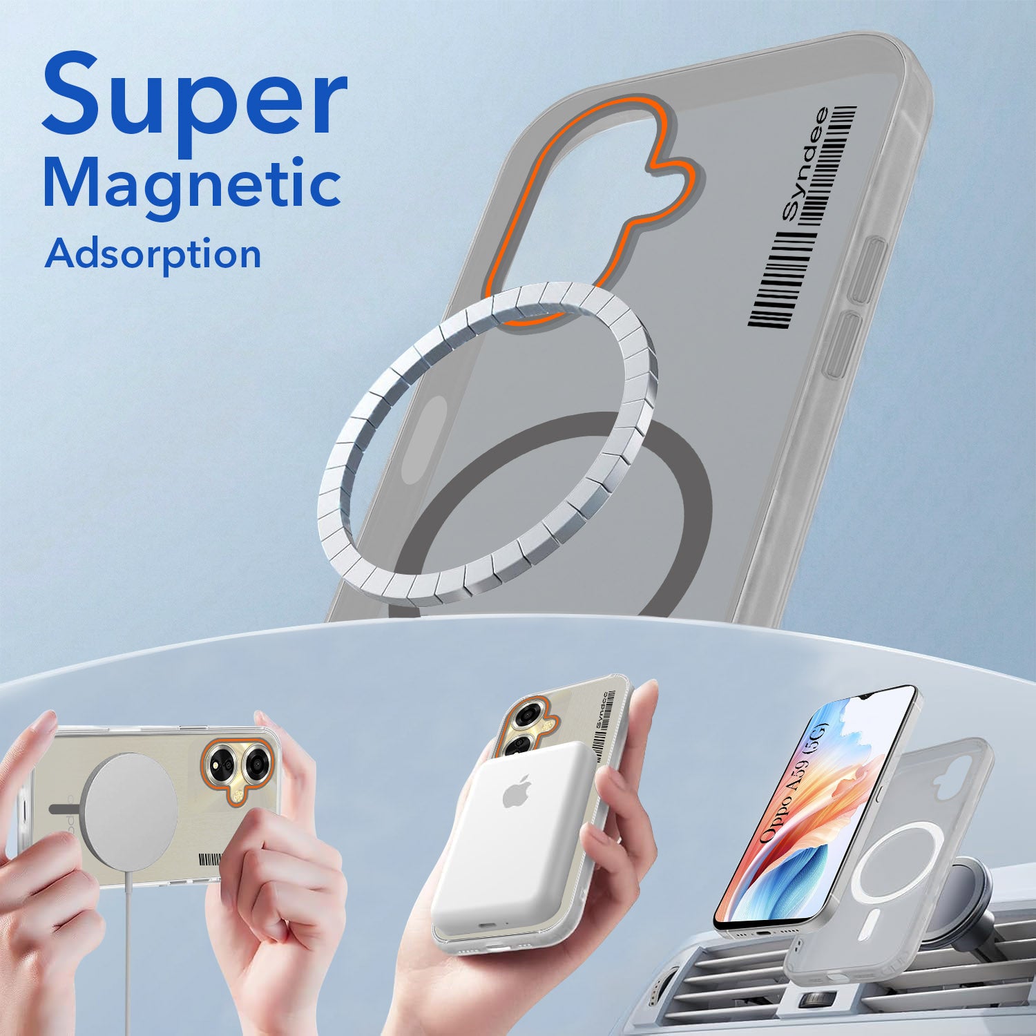 For Oppo A59 5G Back Cover Case (Soft Touch | Camera Bump Protection | MagSafe Compatible | Matte Finish)