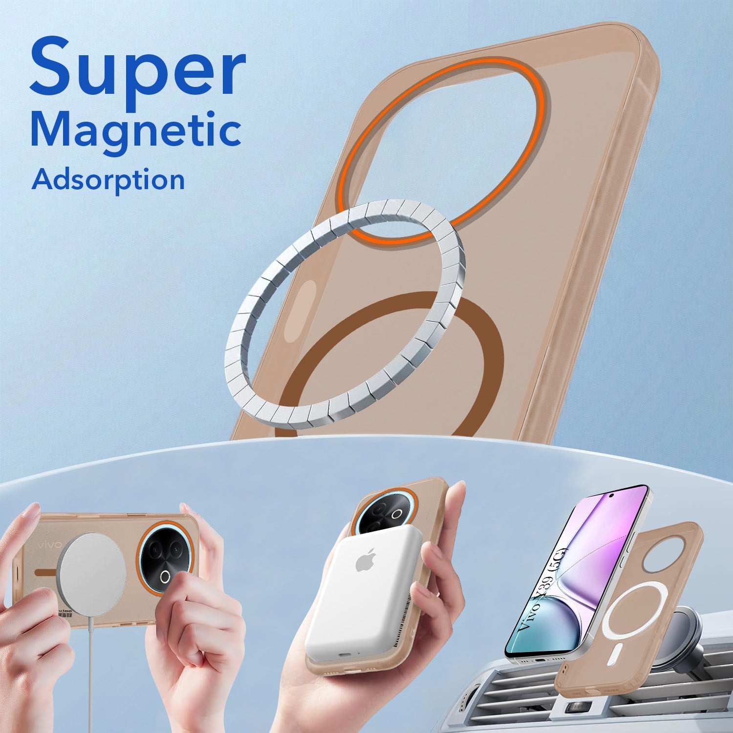 For Vivo Y39 Back Cover Case (Soft Touch | Camera Bump Protection | MagSafe Compatible | Matte Finish)