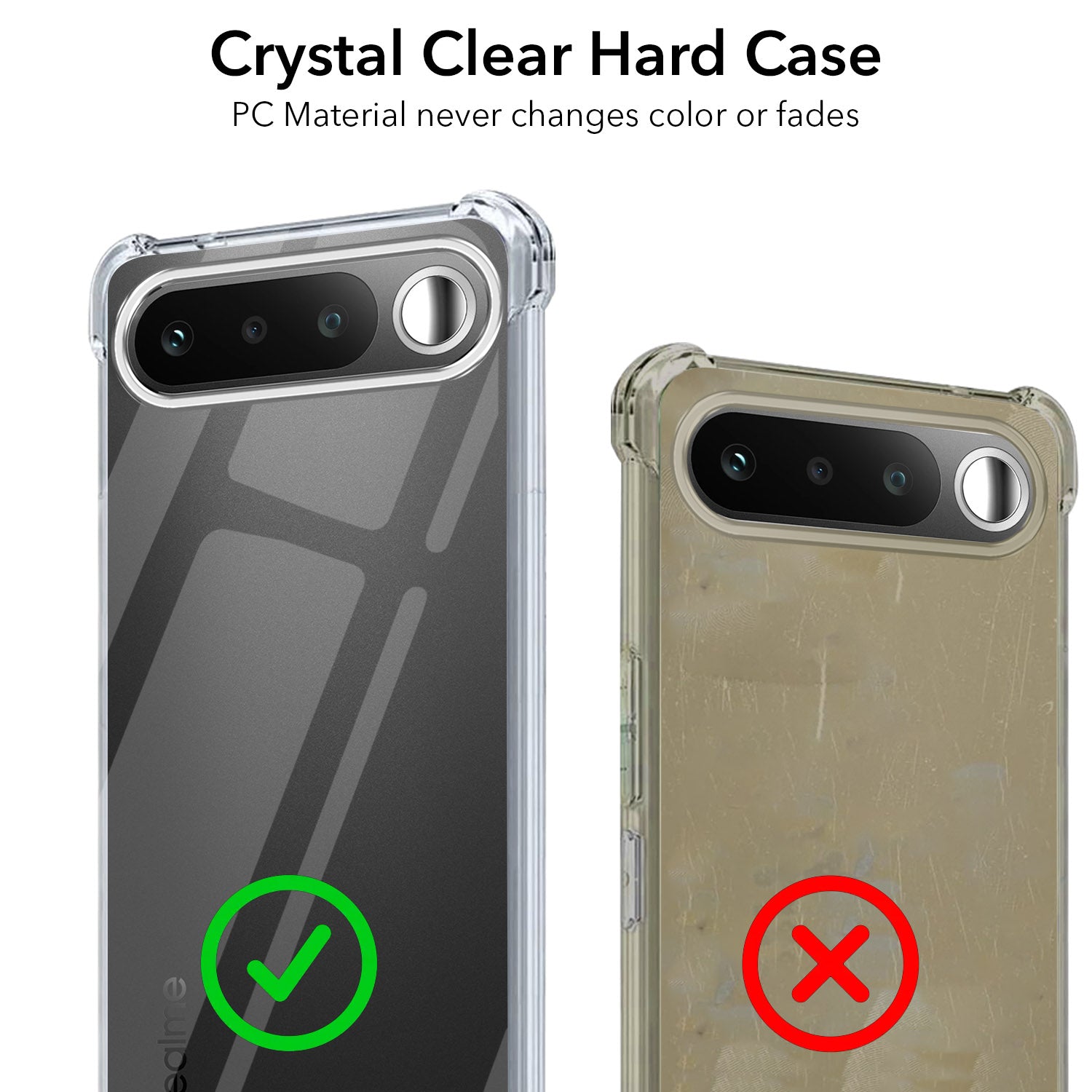 For Realme 16 Back Cover Shockproof Crystal-Clear (Drop & Camera Protection | Hard Polycarbonate)