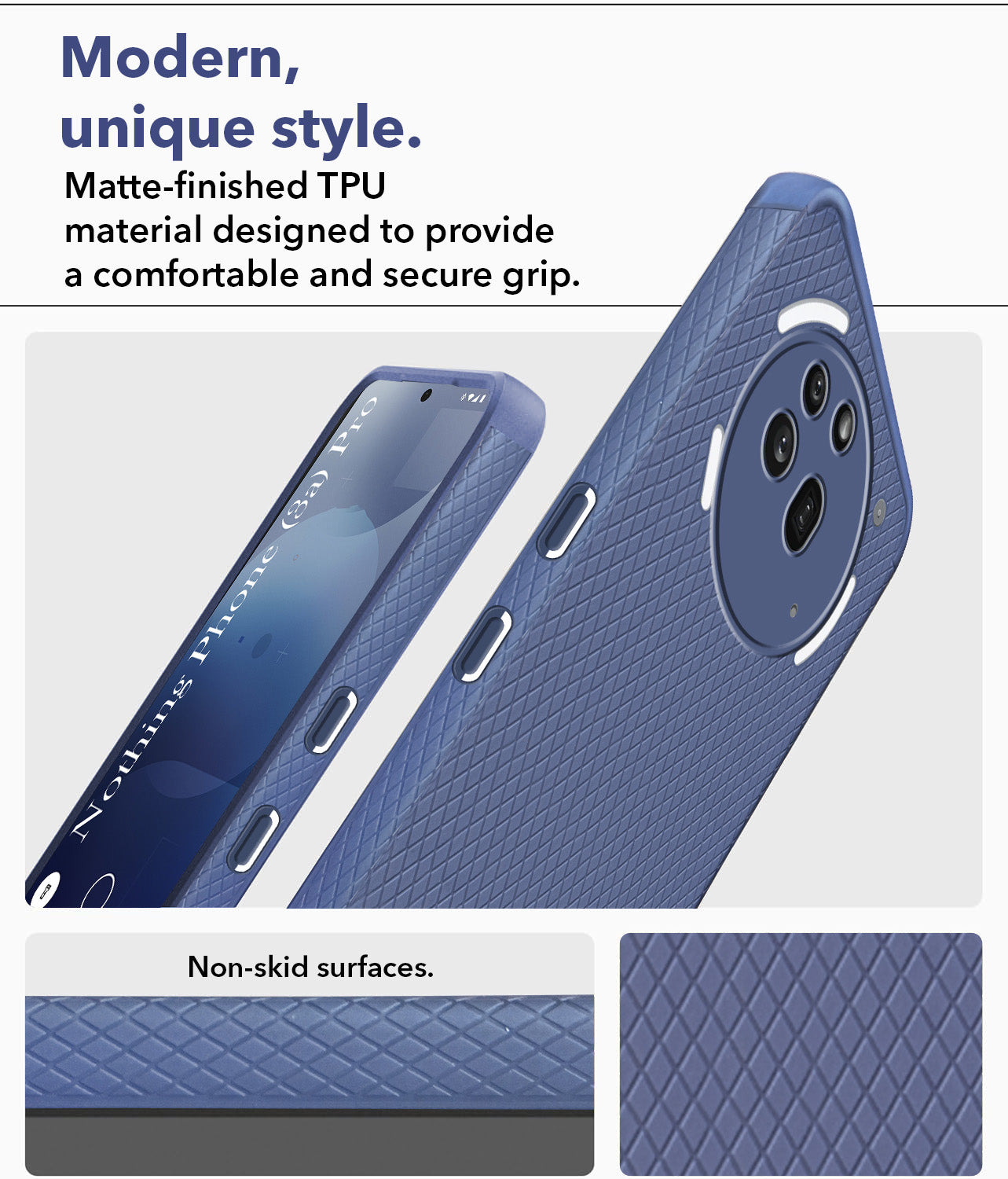 COMAKU Cover Nothing Phone 2A, retro PMMA resistente ai graffi + materiale TPU, custodia protettiva mobile antiurto-Nero