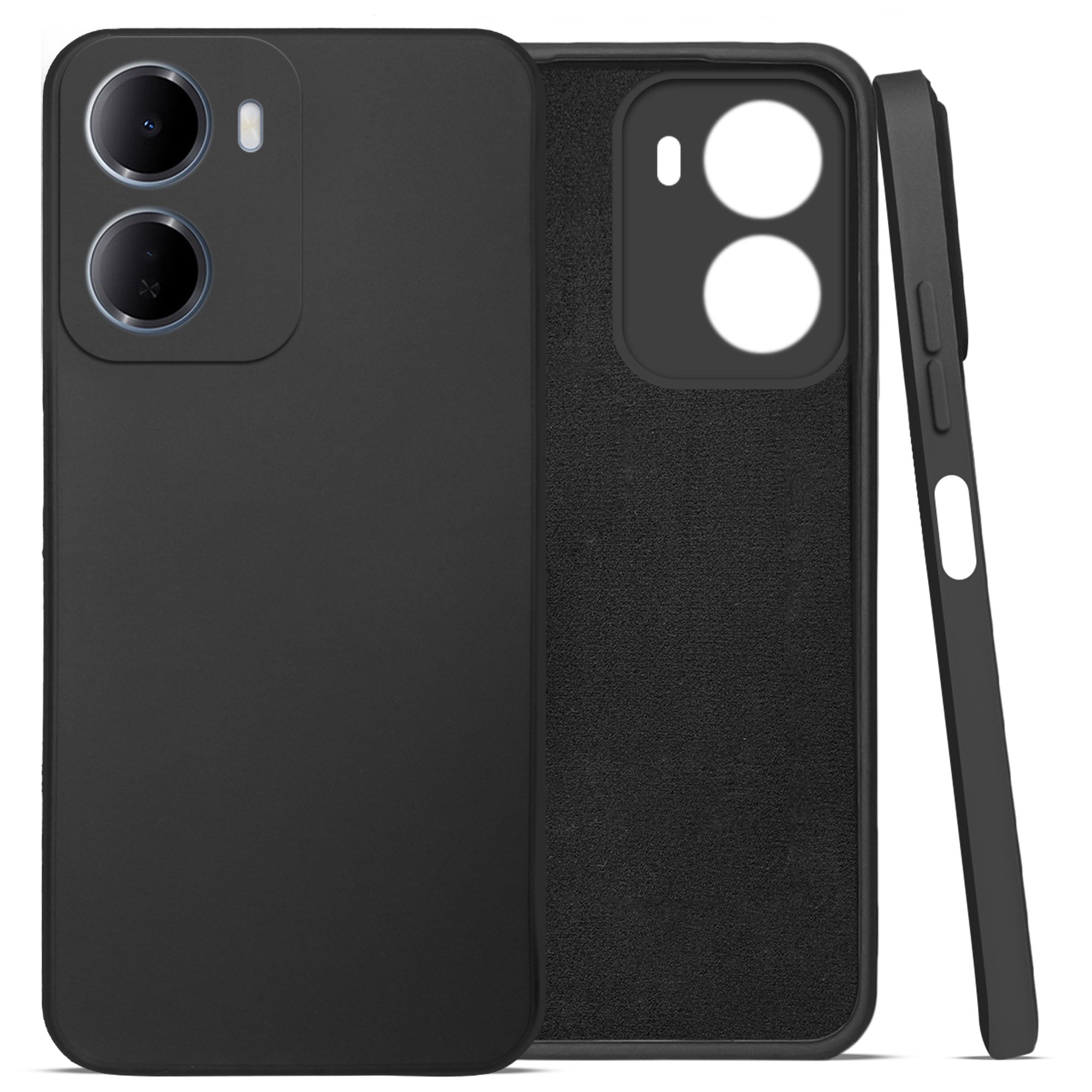 For Redmi 15A 5G Back Cover Case (Matte Finish Silicone with Inside Fiber cloth)