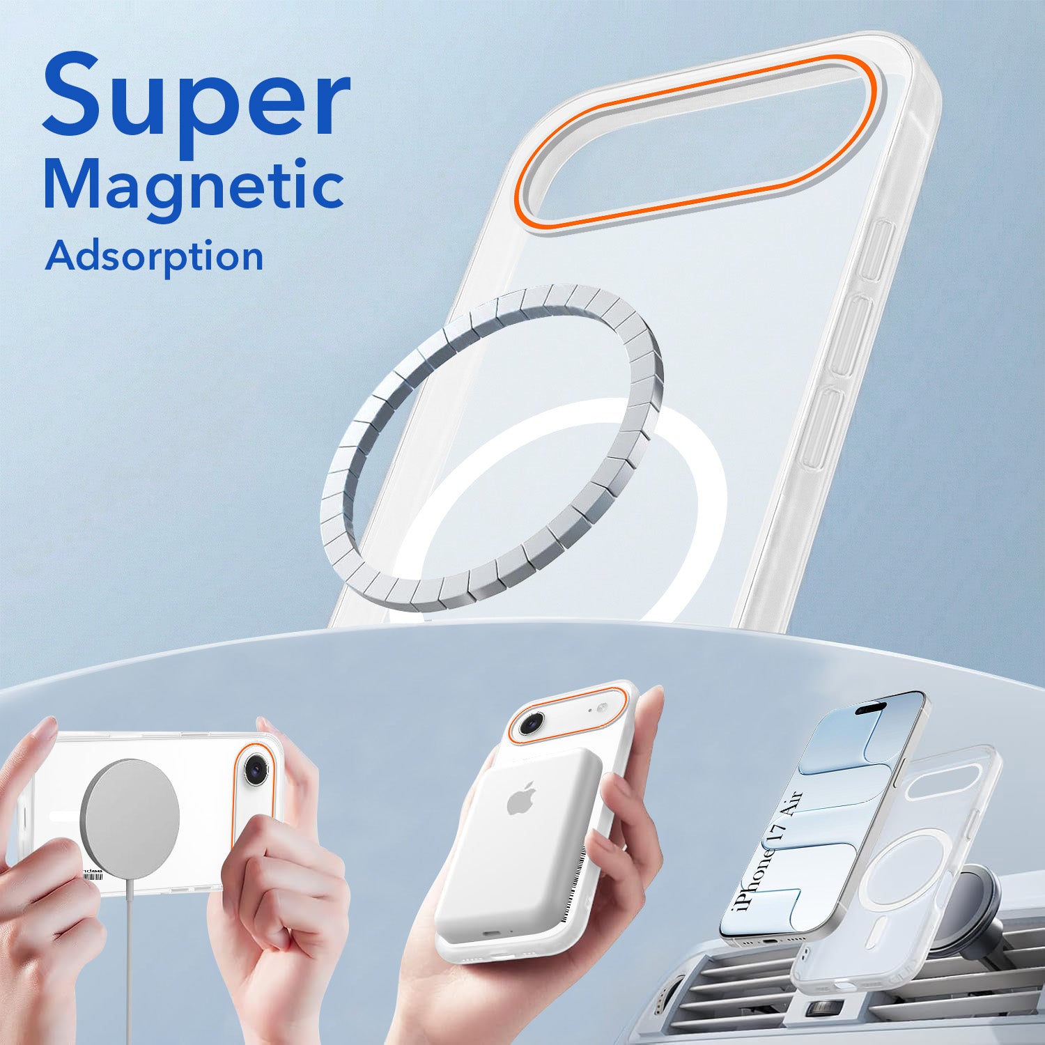 For Apple iPhone 17 Air Back Cover Case (Soft Touch | Camera Bump Protection | MagSafe Compatible | Matte Finish)