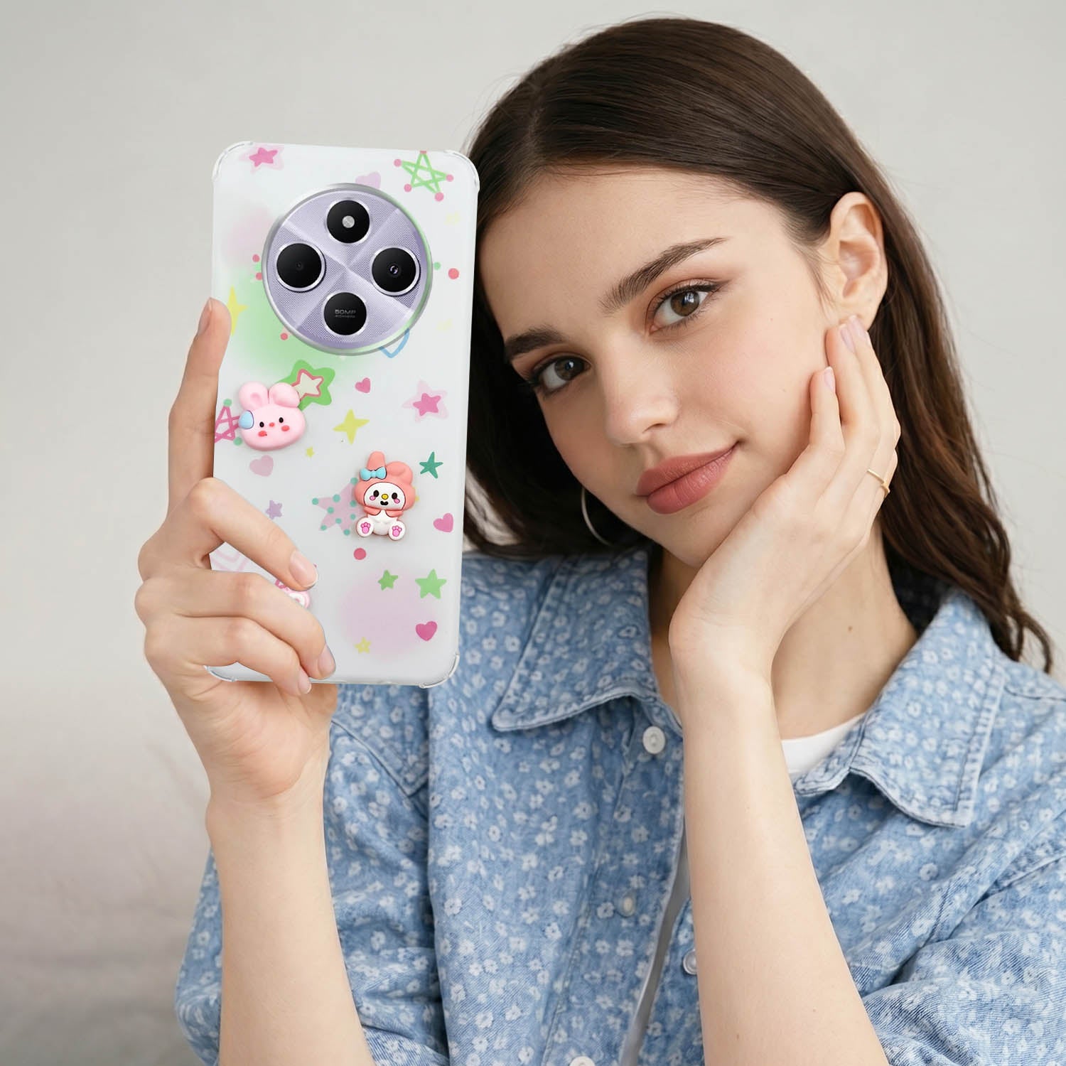 For Redmi A4 5G | Xiaomi Redmi 14C Back Cover Case (3D Cute Cartoons | Hard Back Side Soft | Matte Premium Finish | HD Printing)
