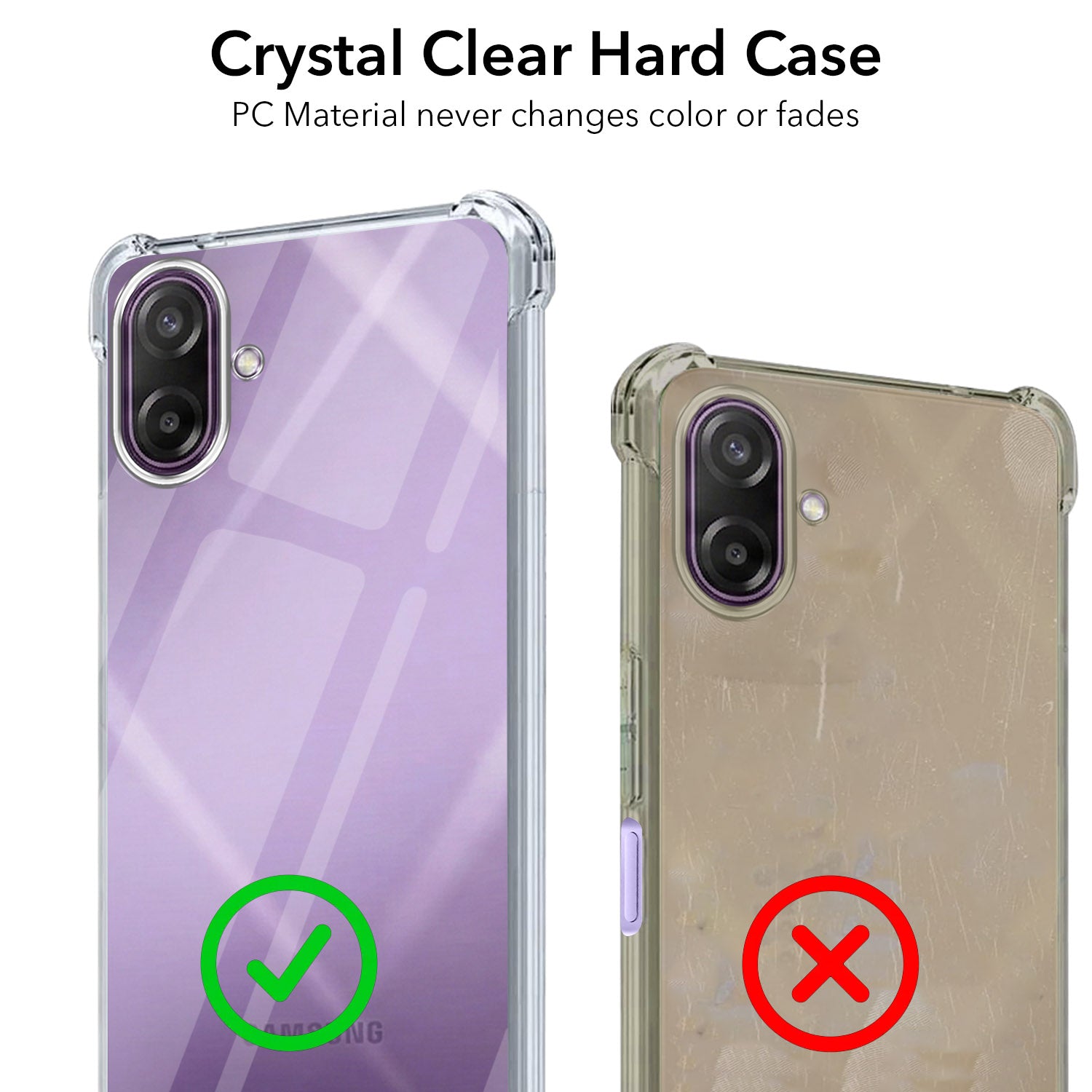 For Samsung Galaxy M17e Back Cover Shockproof Crystal-Clear (Drop & Camera Protection | Hard Polycarbonate)
