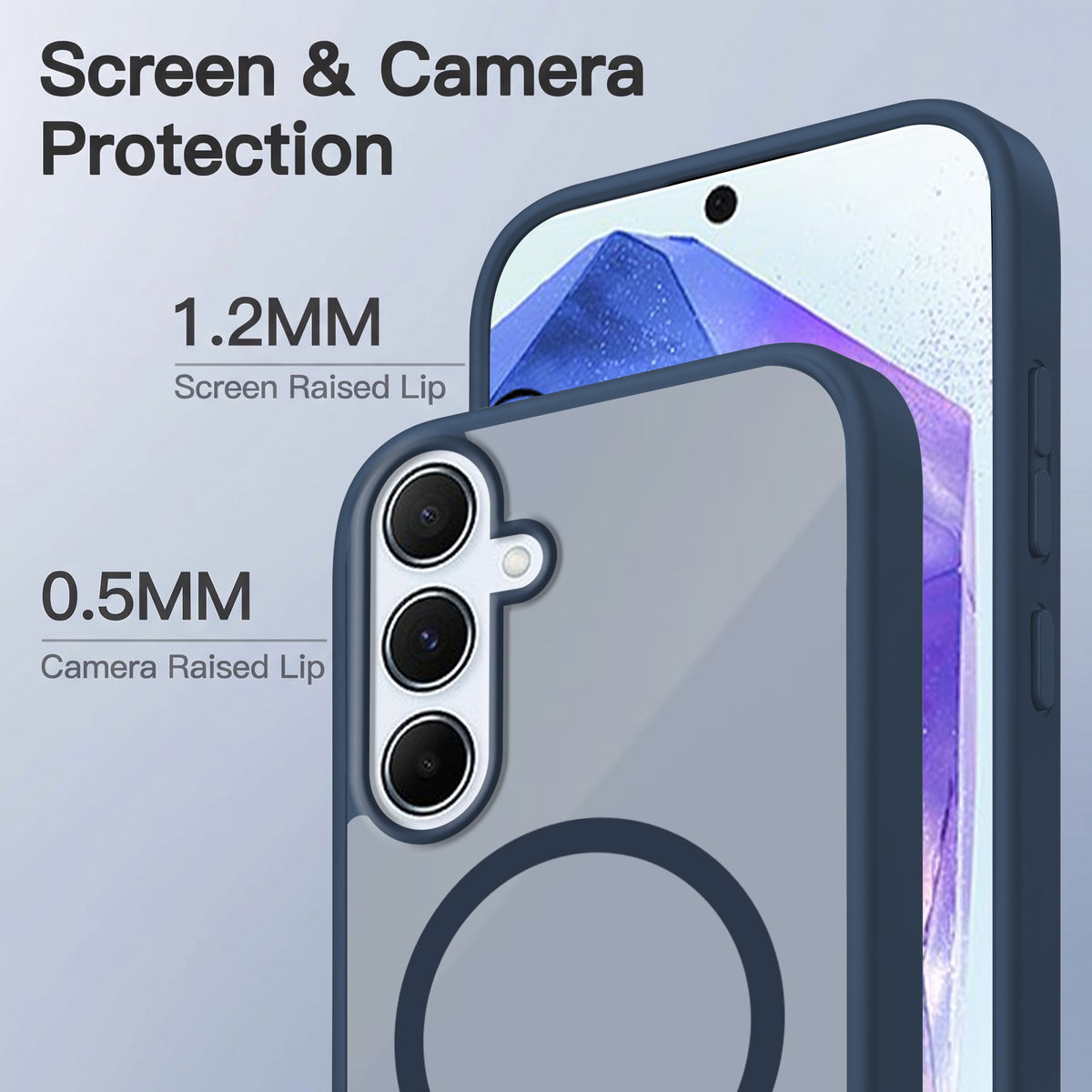 For Samsung Galaxy A55 5G Matte Finish Back Case Cover (MagSafe Compatible | Translucent Soft Touch | Slim and Unbreakable)