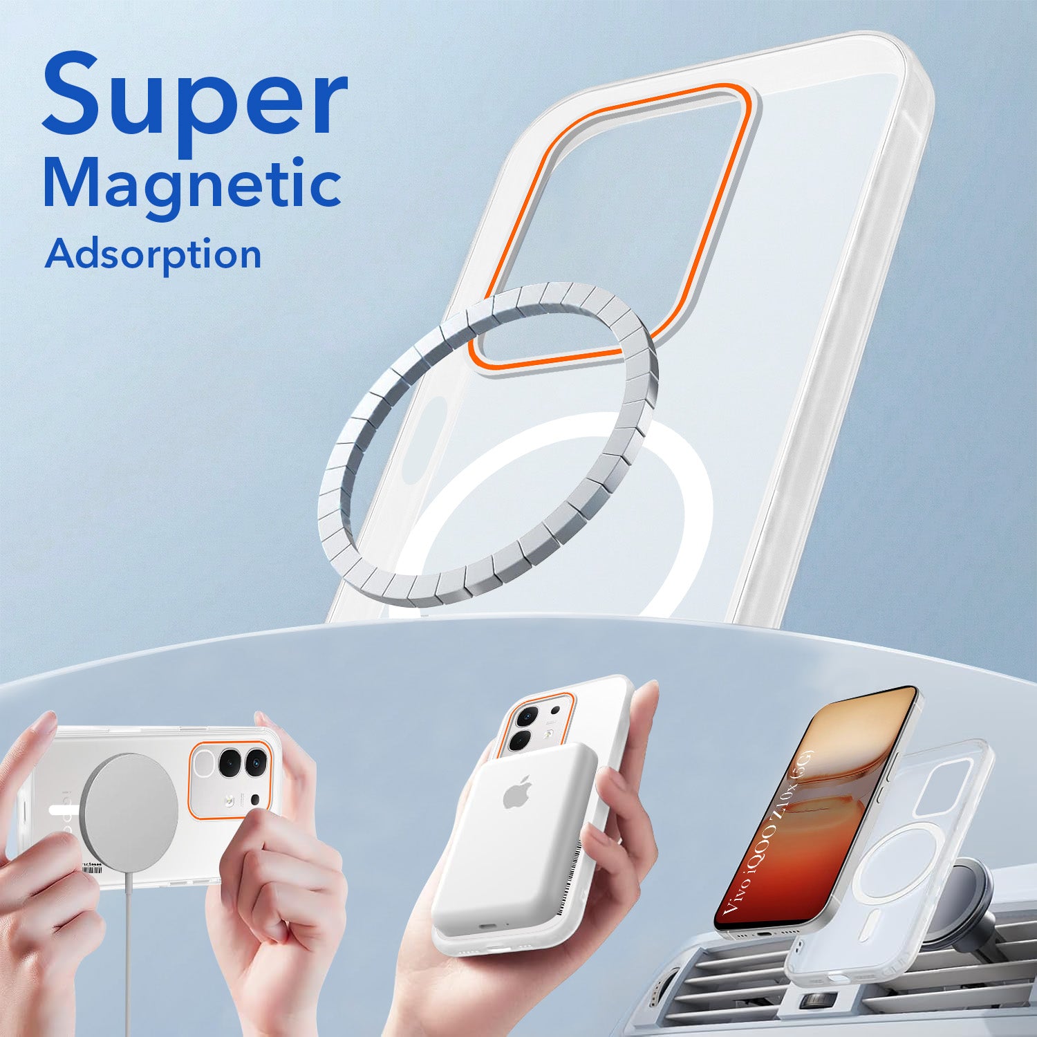 For Vivo iQOO Z10x Back Cover Case (Soft Touch | Camera Bump Protection | MagSafe Compatible | Matte Finish)