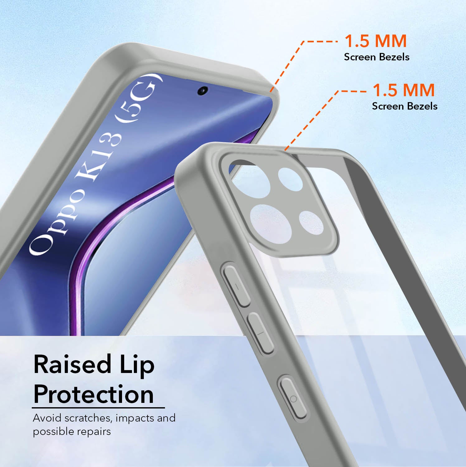 For Oppo K13 Back Cover Case (Lifetime Anti Yellow | Anti Scratch | Crystal Clear Shockproof)