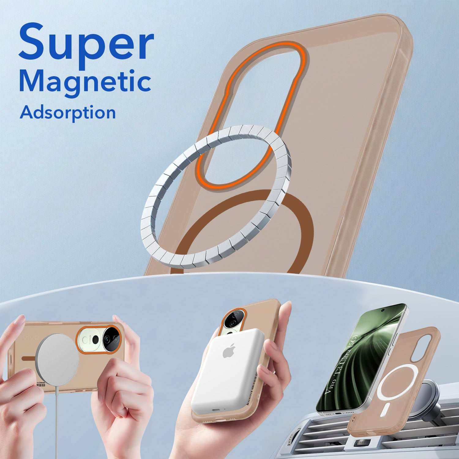For Vivo T3 Ultra Back Cover Case (Soft Touch | Camera Bump Protection | MagSafe Compatible | Matte Finish)