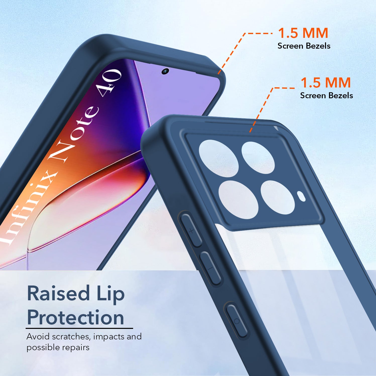 For Infinix Note 40 Back Cover Case (Lifetime Anti Yellow | Anti Scratch | Crystal Clear Shockproof)