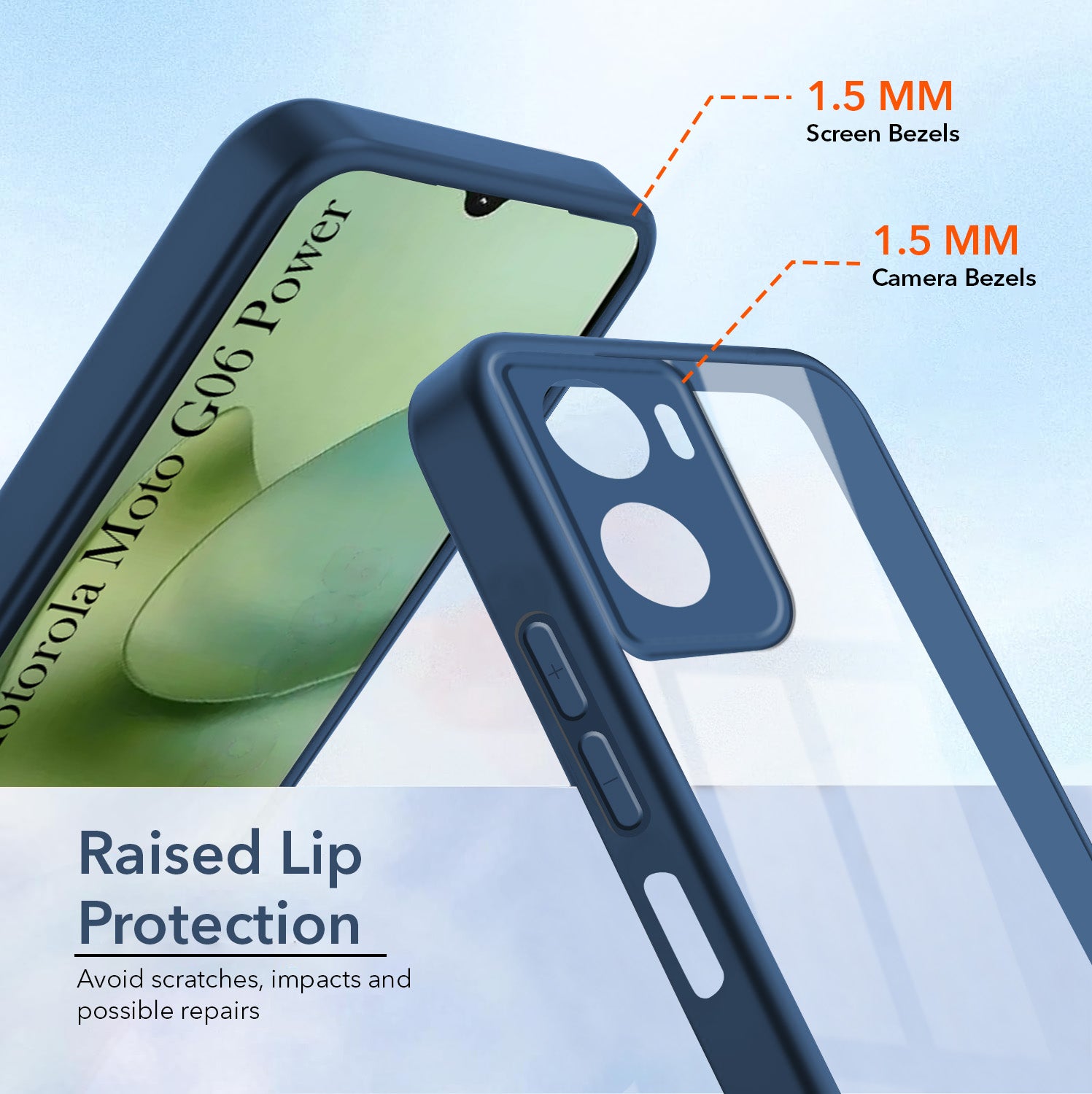For Motorola Moto G06 Power Back Cover Case Ultra-Hybrid(Lifetime Anti Yellow | Anti Scratch | Crystal Clear Shockproof)