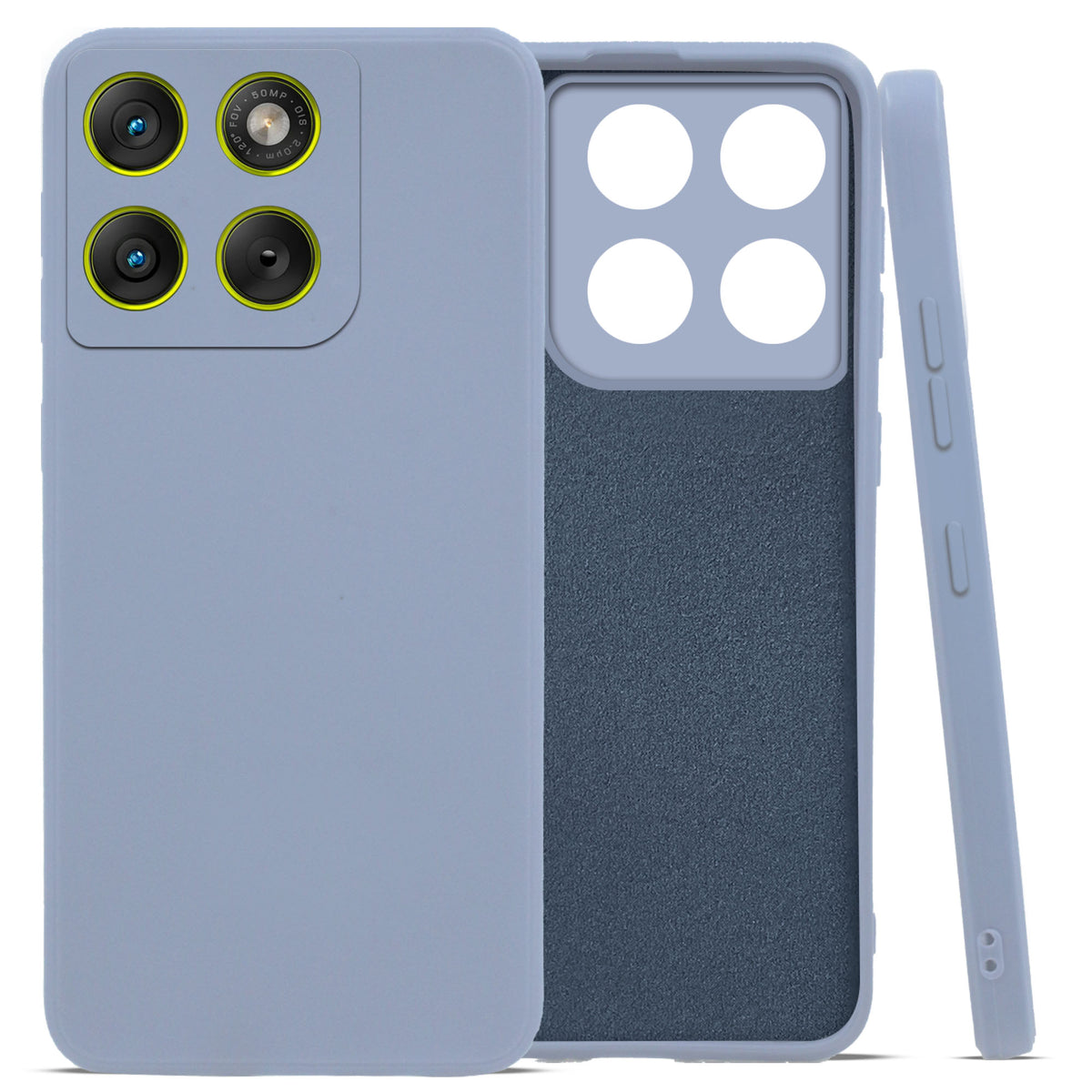 For Motorola Moto Edge 70 Back Cover Case (Matte Finish Silicone with Inside Fiber cloth)