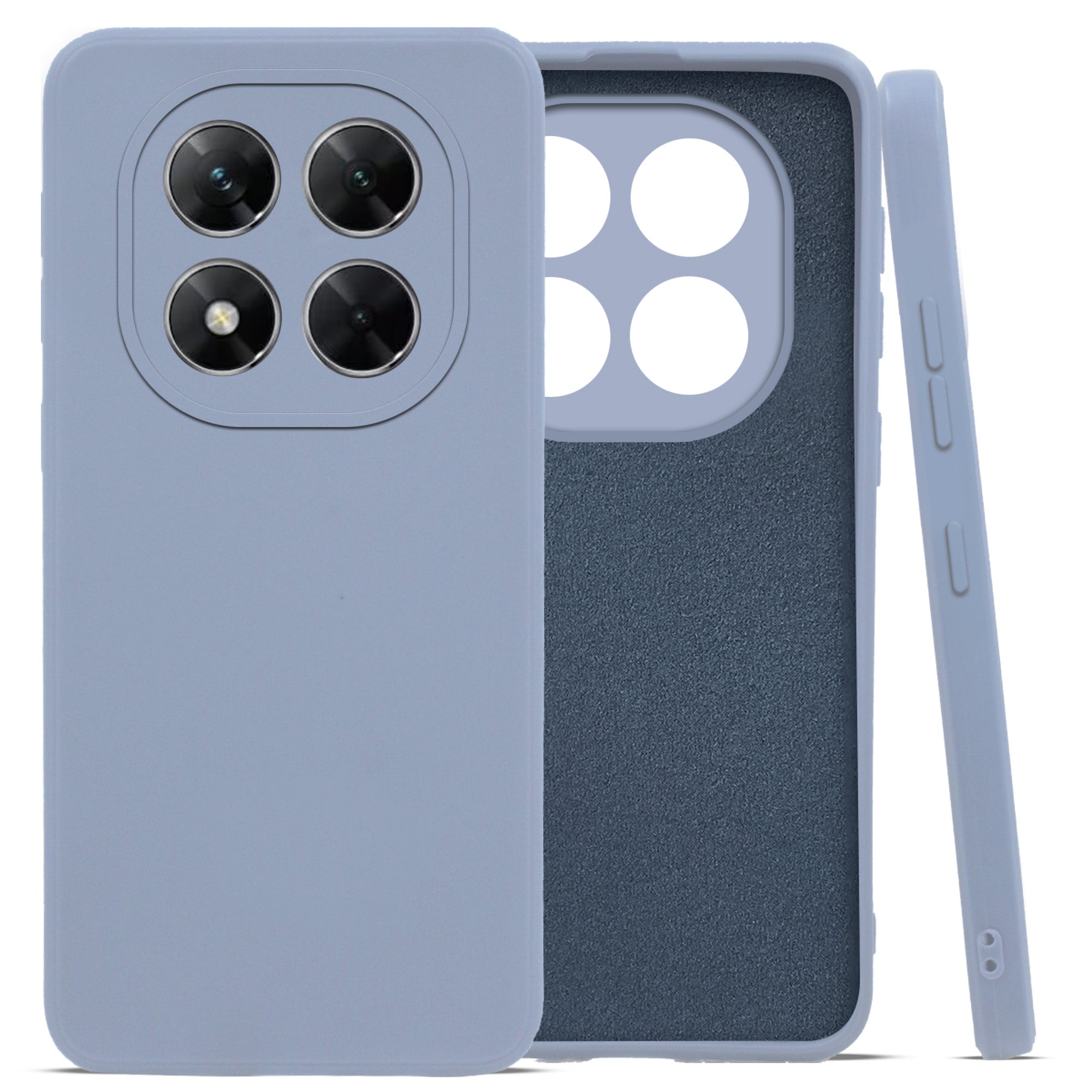 For Redmi Note 14 Pro Back Cover Case ( Matte Finish Silicone with Inside Fiber cloth)