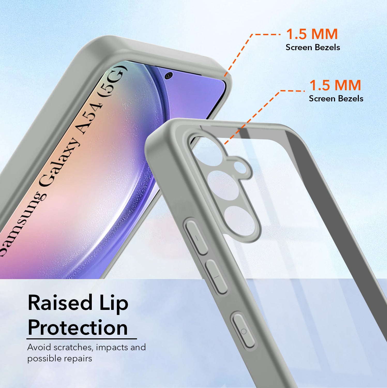 For Samsung Galaxy A54 5G Back Cover Case Ultra-Hybrid (Lifetime Anti Yellow | Anti Scratch | Crystal Clear Shockproof)