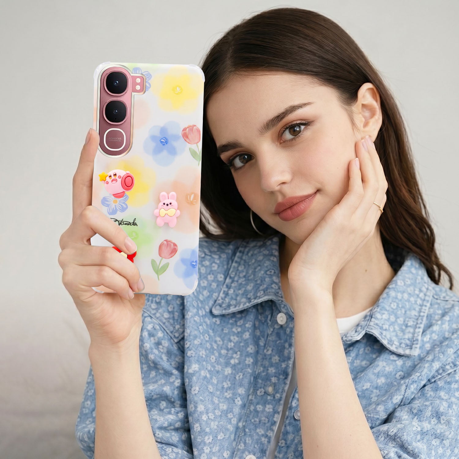 For Vivo Y31 5G Back Cover Case (3D Cute Cartoons | Hard Back Side Soft | Matte Premium Finish | HD Printing)