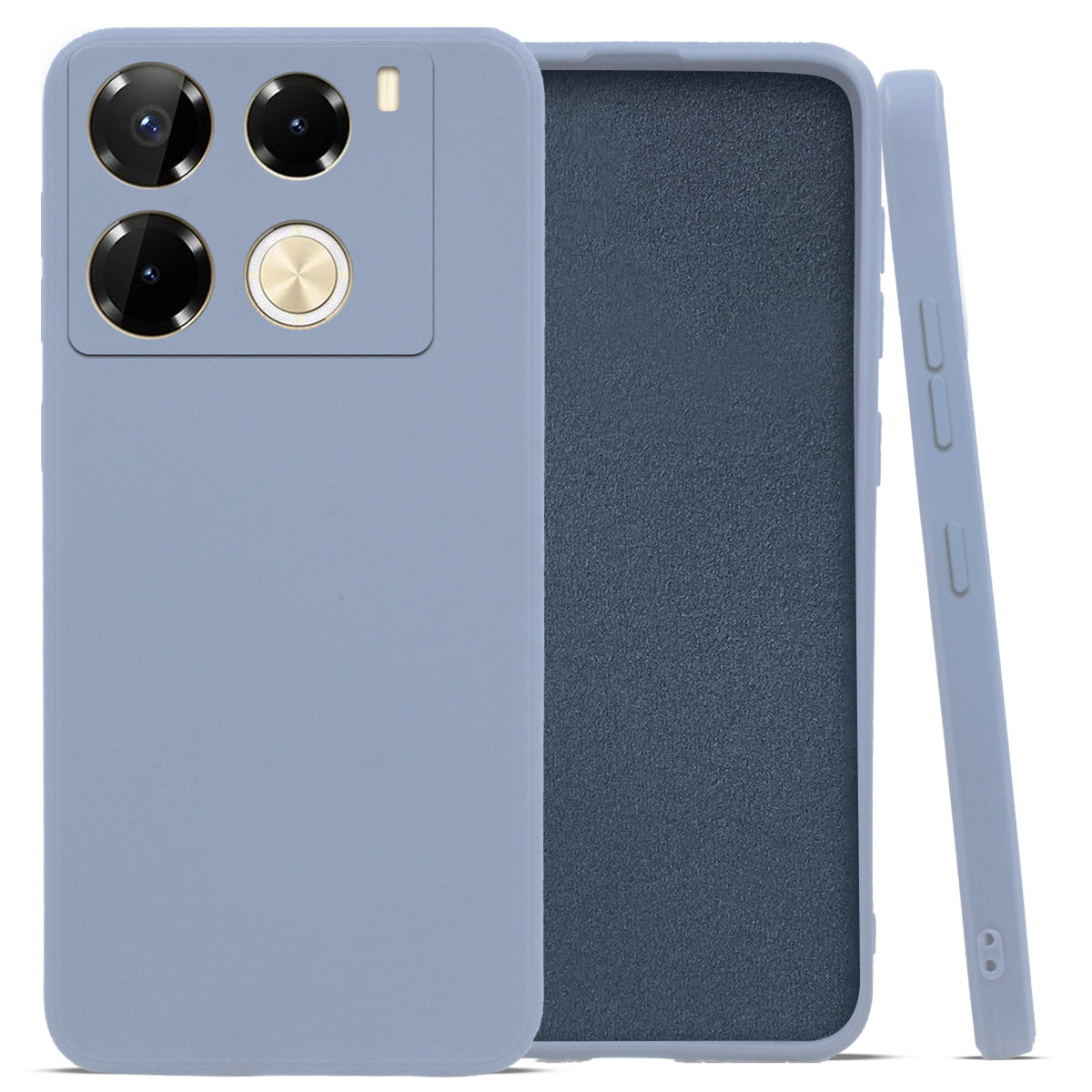 For Infinix Note 40 Pro 5G | Infinix Note 40 Pro Plus Back Case Cover (Matte Finish Silicone with Inside Fiber Cloth)