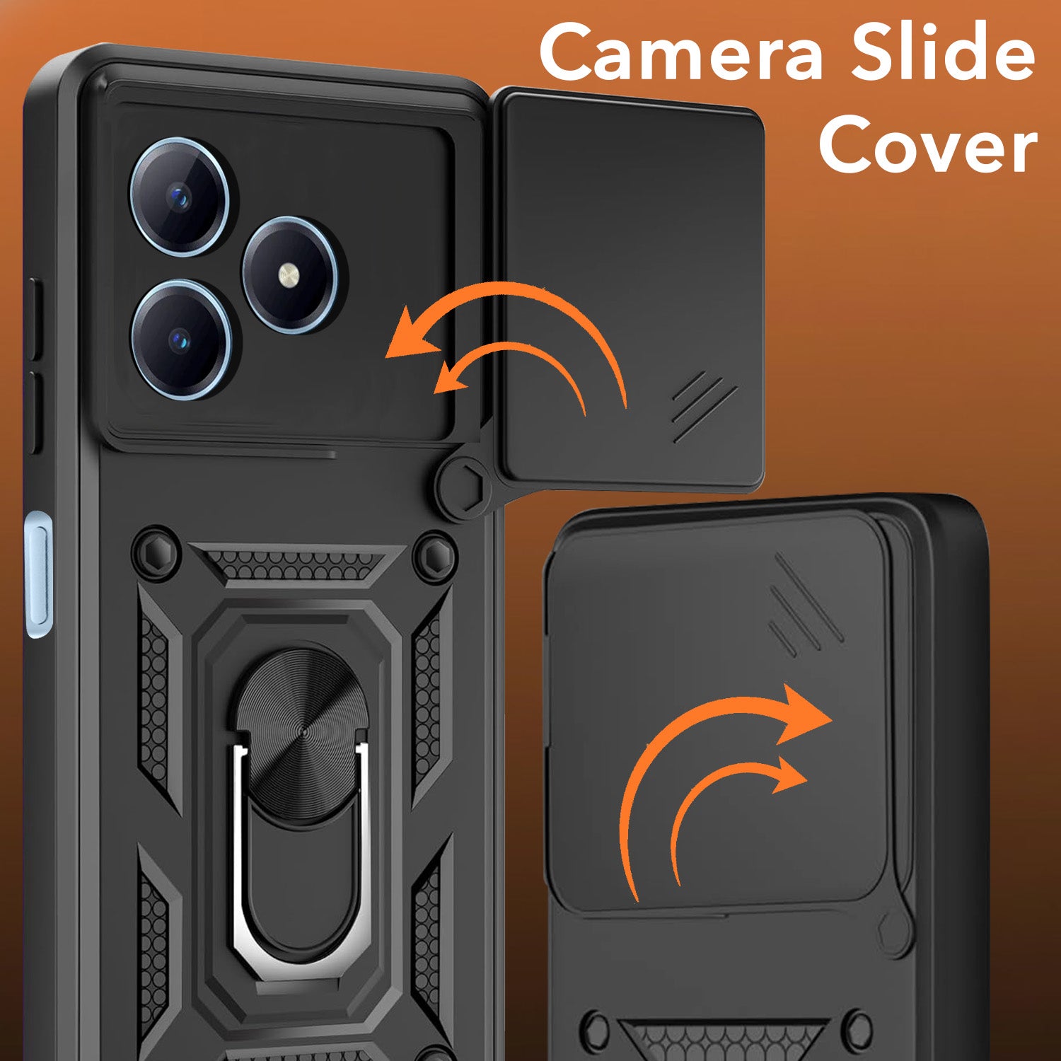 For Realme Narzo N63 Back Cover Case (Hybrid Dual Armor Polycarbonate)