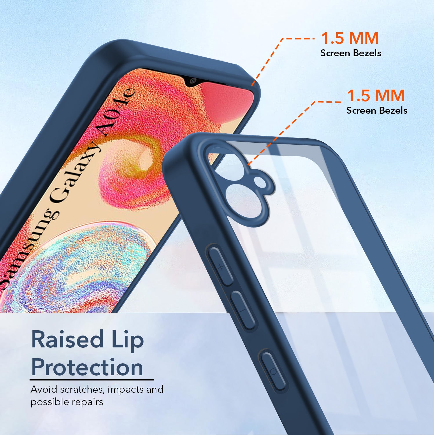 For Samsung Galaxy A04 | A04E Back Cover Case Ultra-Hybrid (Lifetime Anti Yellow | Anti Scratch | Crystal Clear Shockproof)