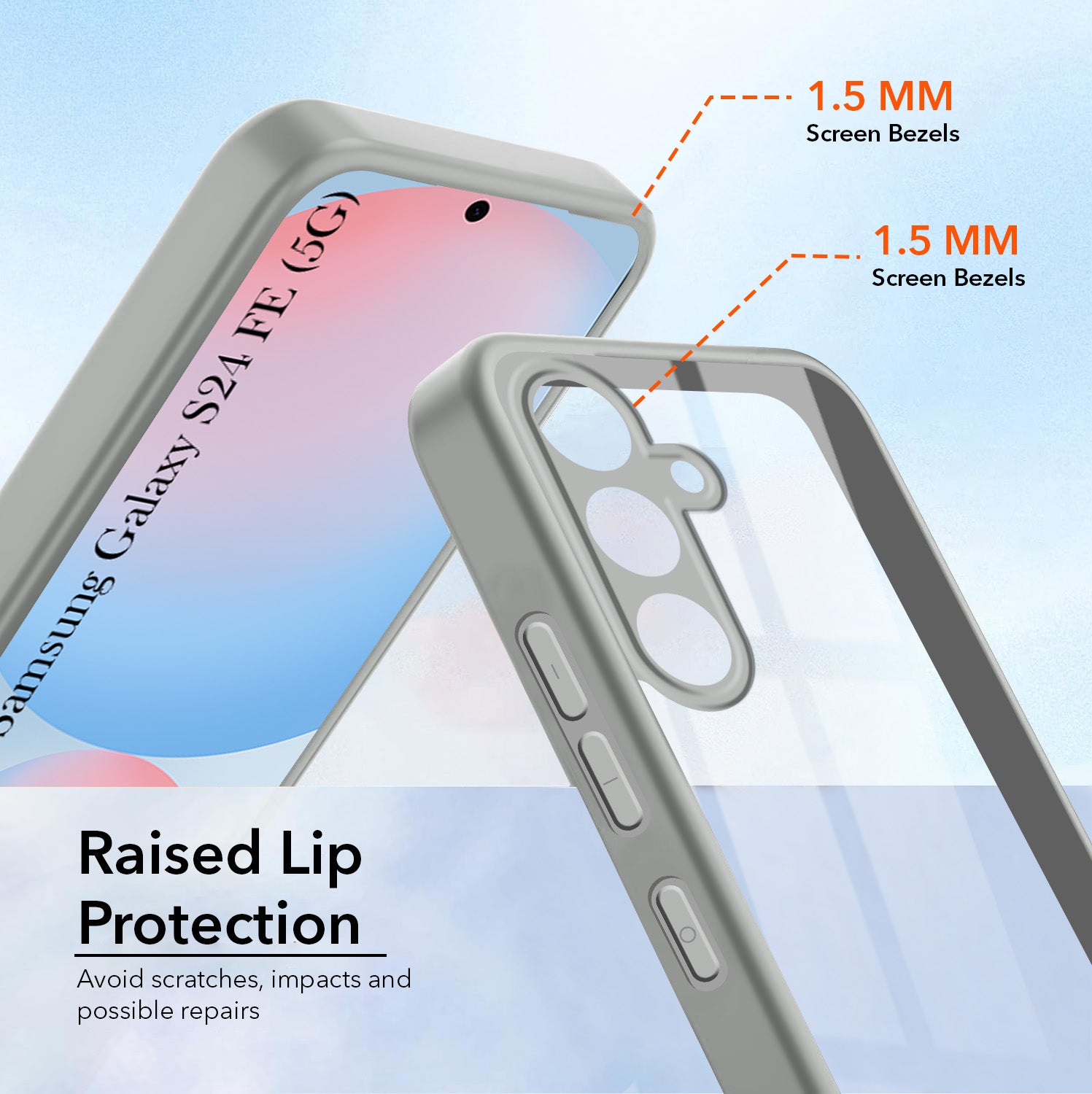 For Samsung Galaxy S24 FE Ultra-Hybrid Back Cover Case (Lifetime Anti Yellow | Anti Scratch | Crystal Clear Shockproof)