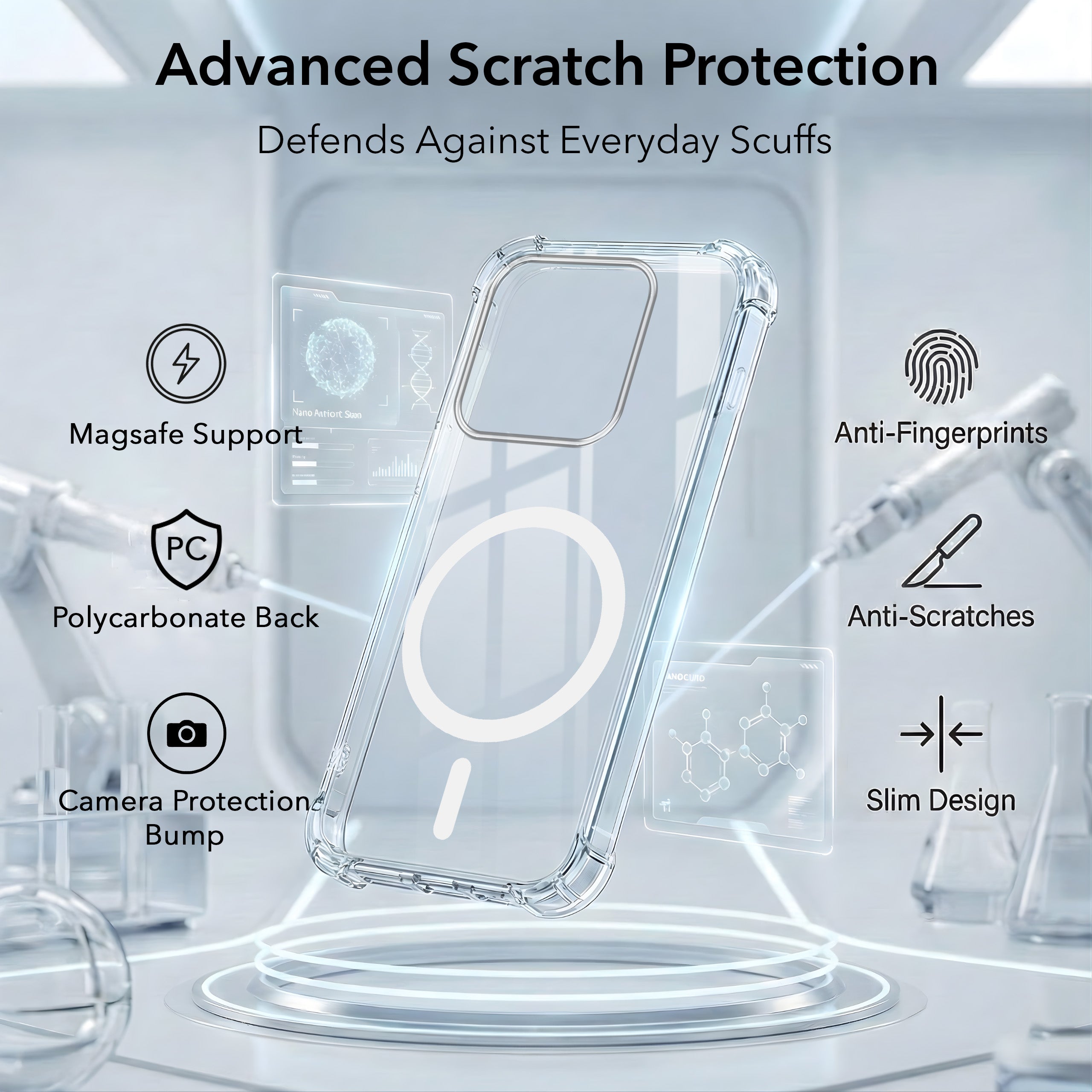 For Motorola Moto Edge 70 Pro Back Cover Shockproof Crystal-Clear (Magsafe Wireless Support | Drop & Camera Protection | Hard Polycarbonate)