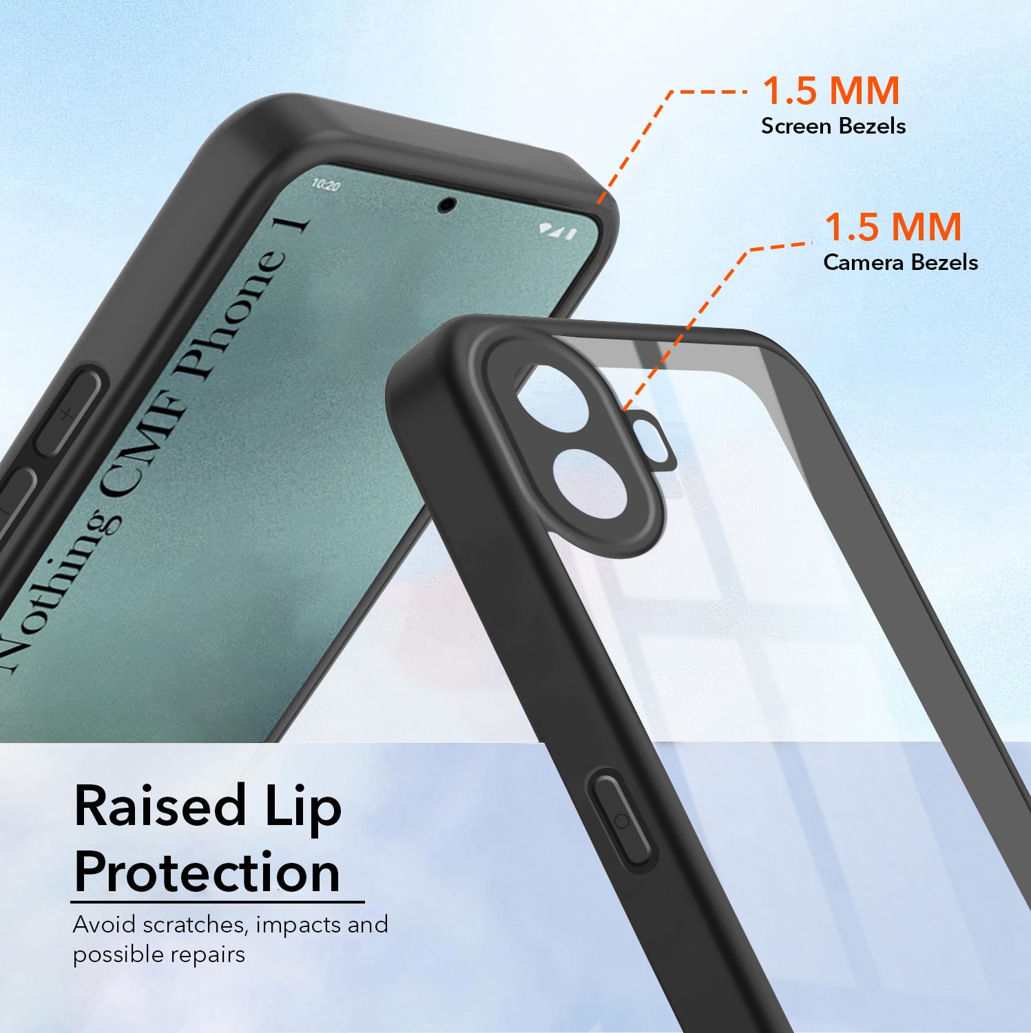 For Nothing CMF Phone 1 Back Cover Case Ultra-Hybrid (Lifetime Anti Yellow | Anti Scratch | Crystal Clear Shockproof)