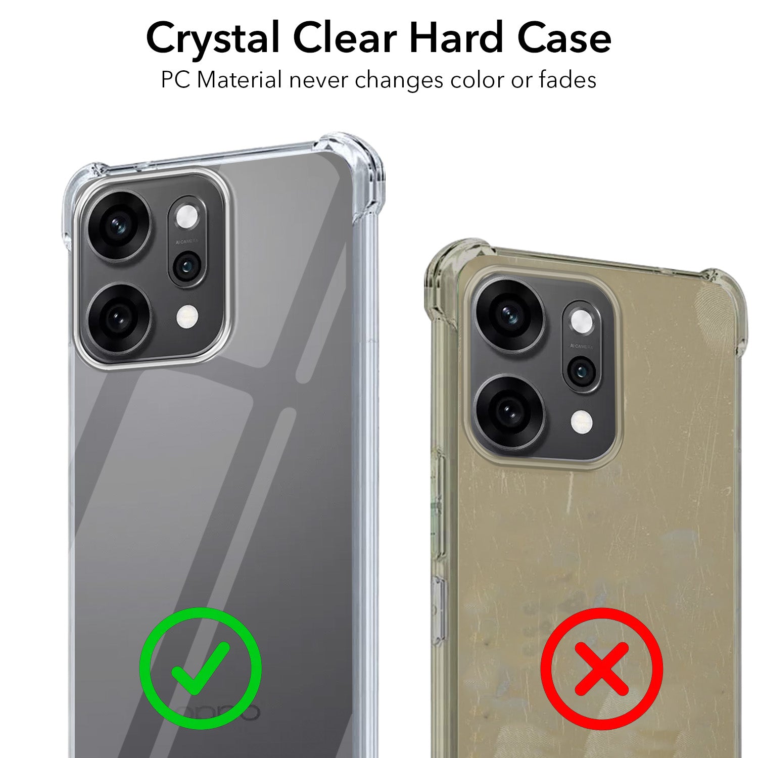 For Oppo Reno14 5G | Oppo Reno 14 5G Shockproof Crystal-Clear Back Cover (Drop & Camera Protection | Hard Polycarbonate)