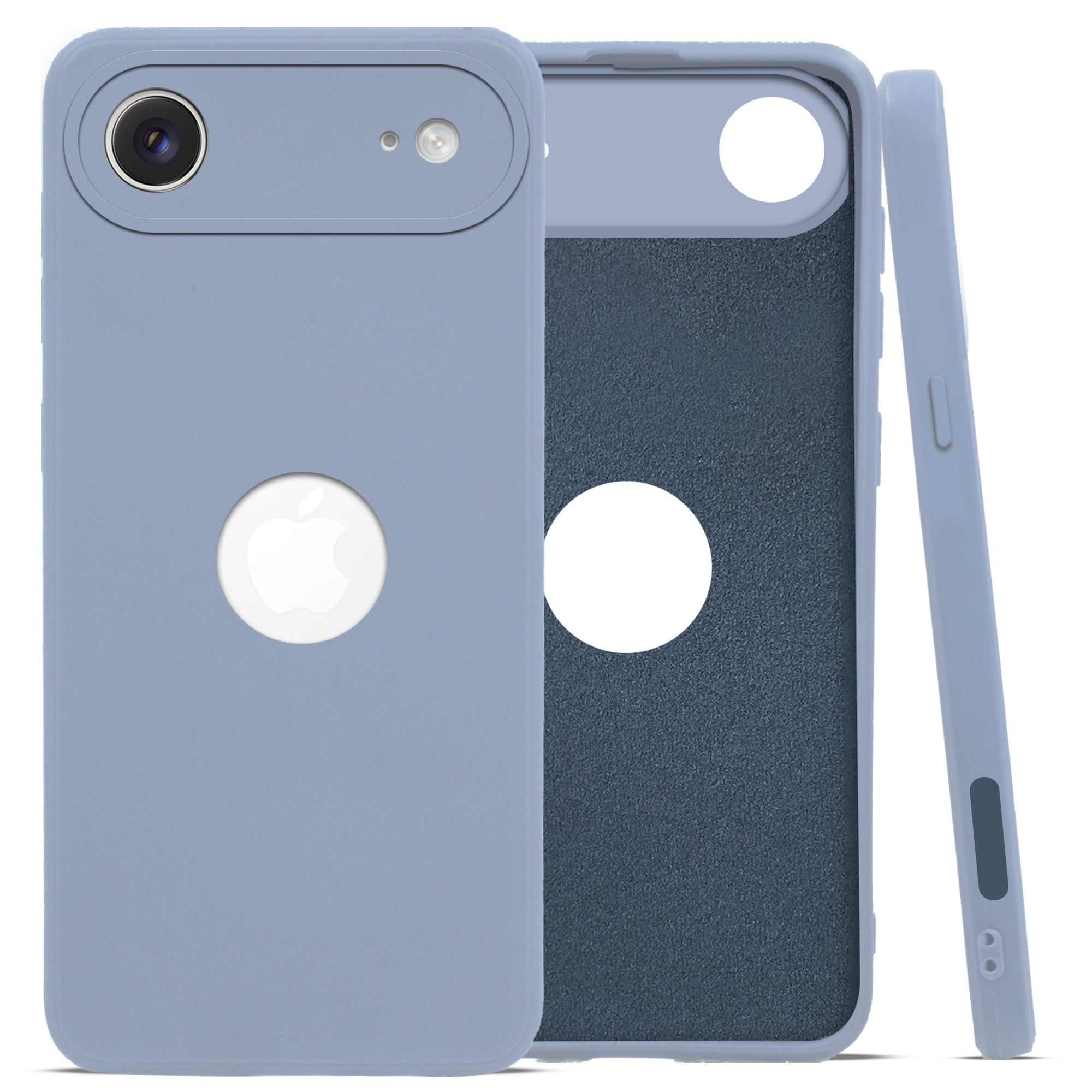 For Apple iPhone 17 Air Back Cover Case (Matte Finish Silicone with Inside Fiber cloth)