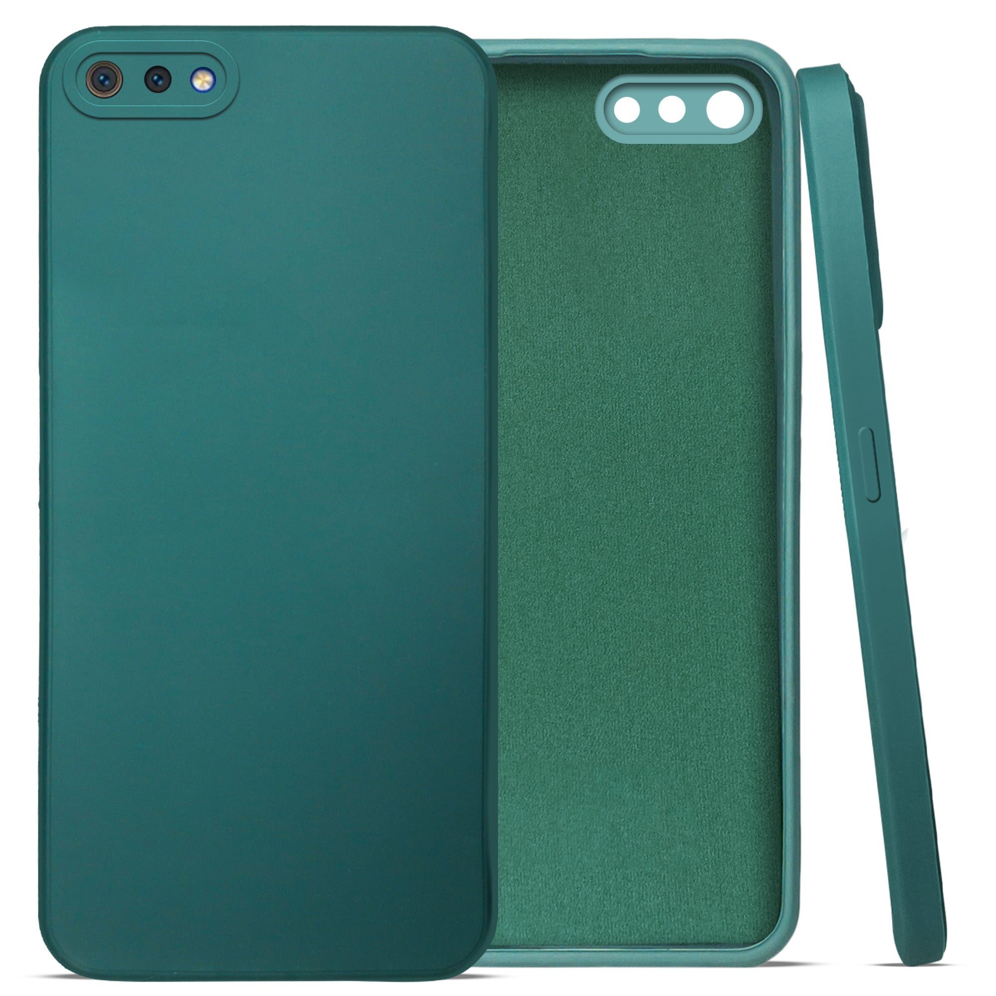 For Realme C2 Back Cover Case (Matte Finish Silicone with Inside Fiber Cloth)