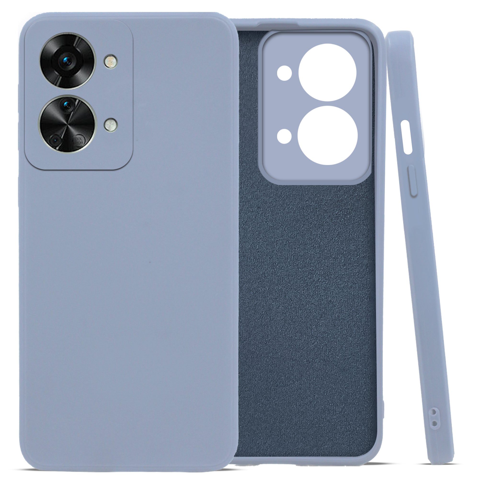 For OnePlus Nord 2T 5G Back Cover Case (Matte Finish Silicone with Inside Fiber Cloth)