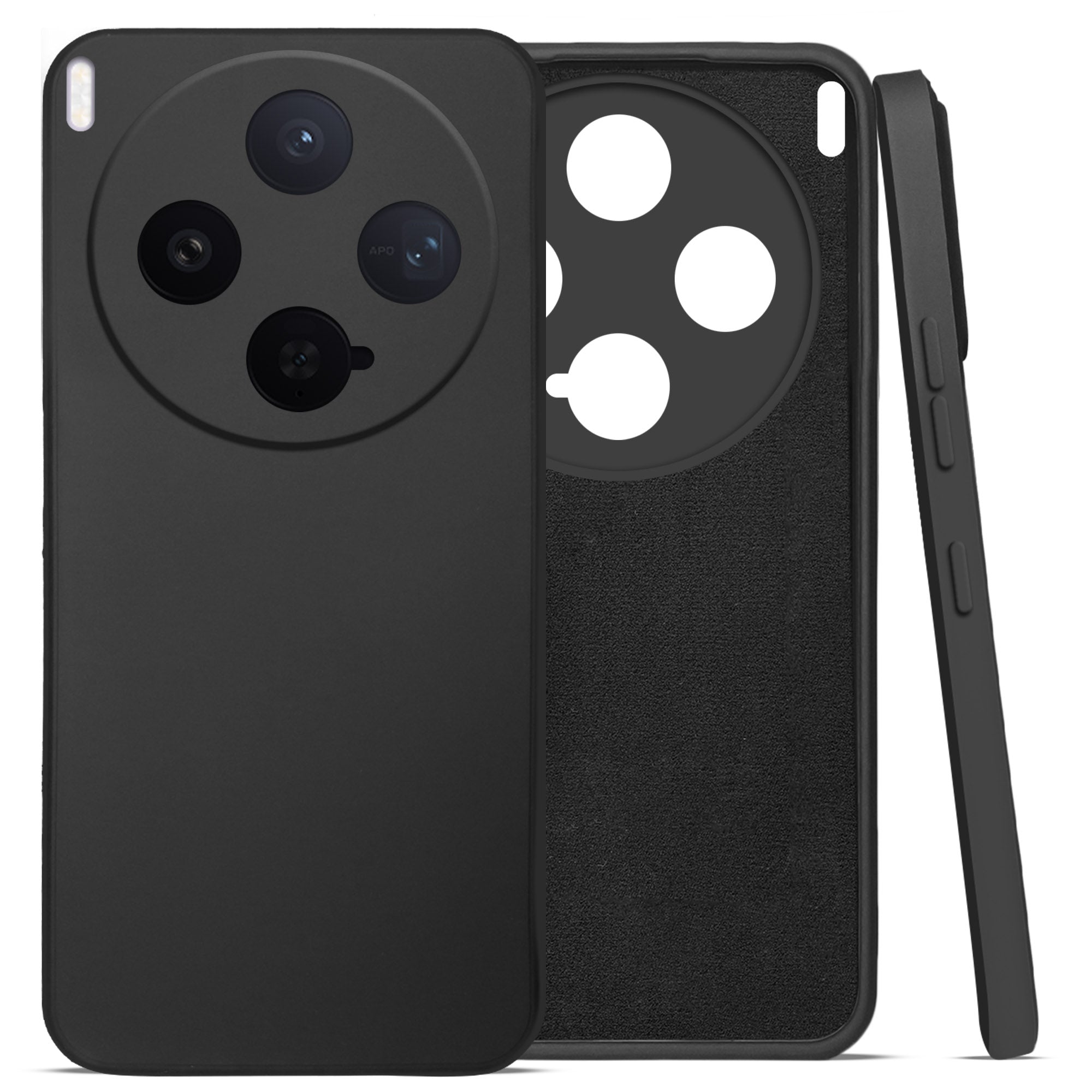 For Vivo X300 5G Back Cover Case (Matte Finish Silicone with Inside Fiber cloth)