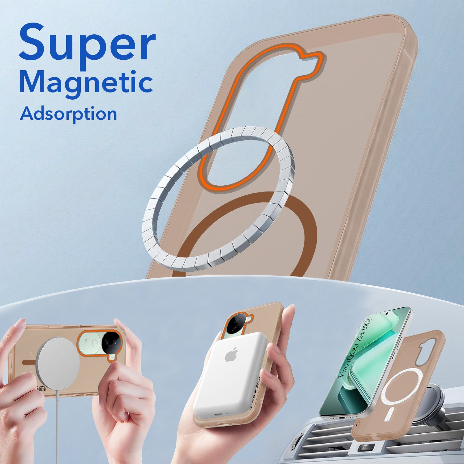 For Vivo iQOO Z9s Back Cover Case (Soft Touch | Camera Bump Protection | MagSafe Compatible | Matte Finish)