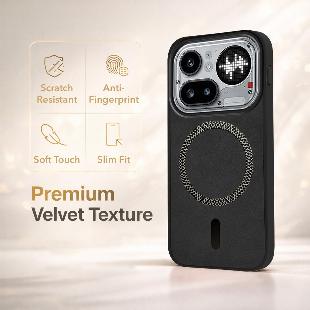 For Nothing Phone 4A Pro 5G Back Cover Case Leather Finish (MagSafe Compatible Wireless Charging | Soft Touch | Camera Bump Protection)