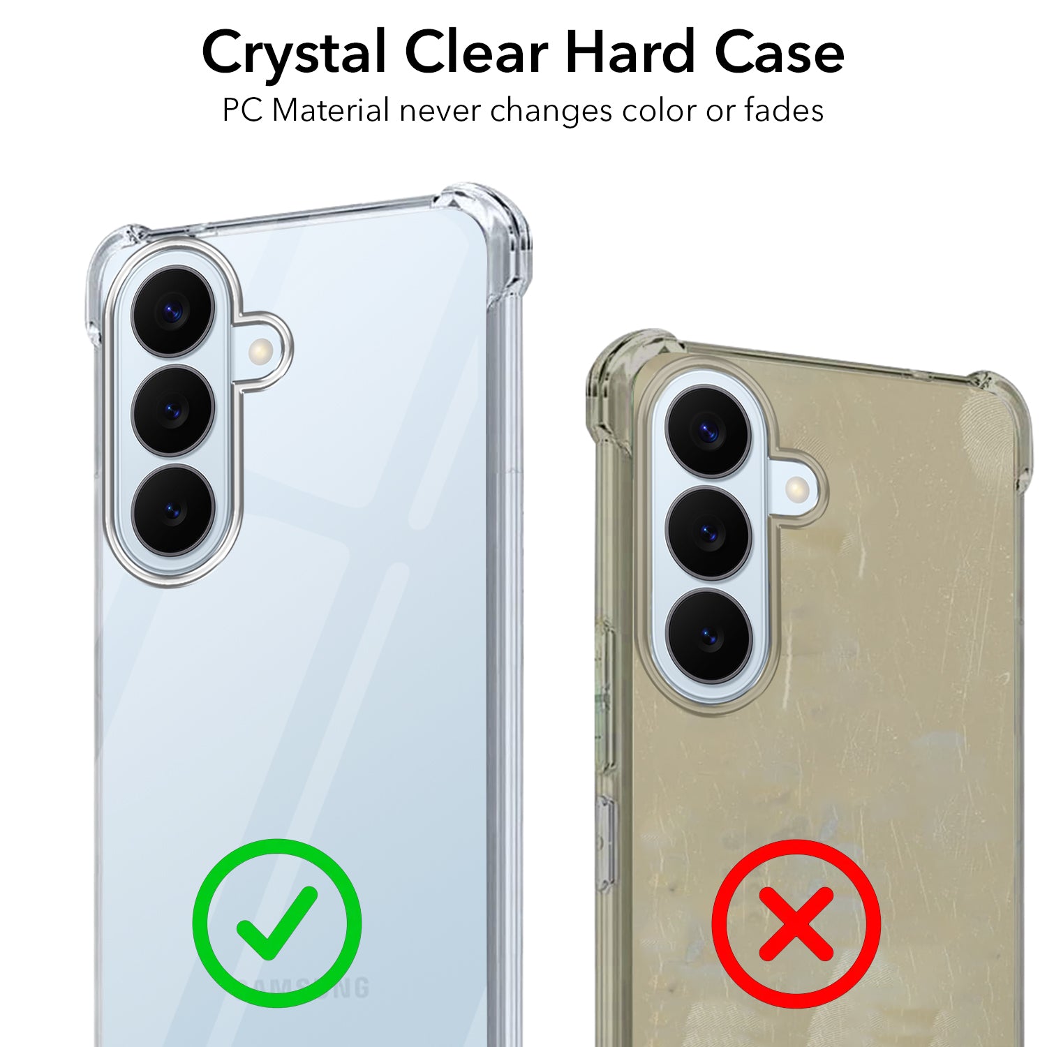 For Samsung Galaxy S26 5G Back Cover Shockproof Crystal-Clear (Drop & Camera Protection | Hard Polycarbonate)