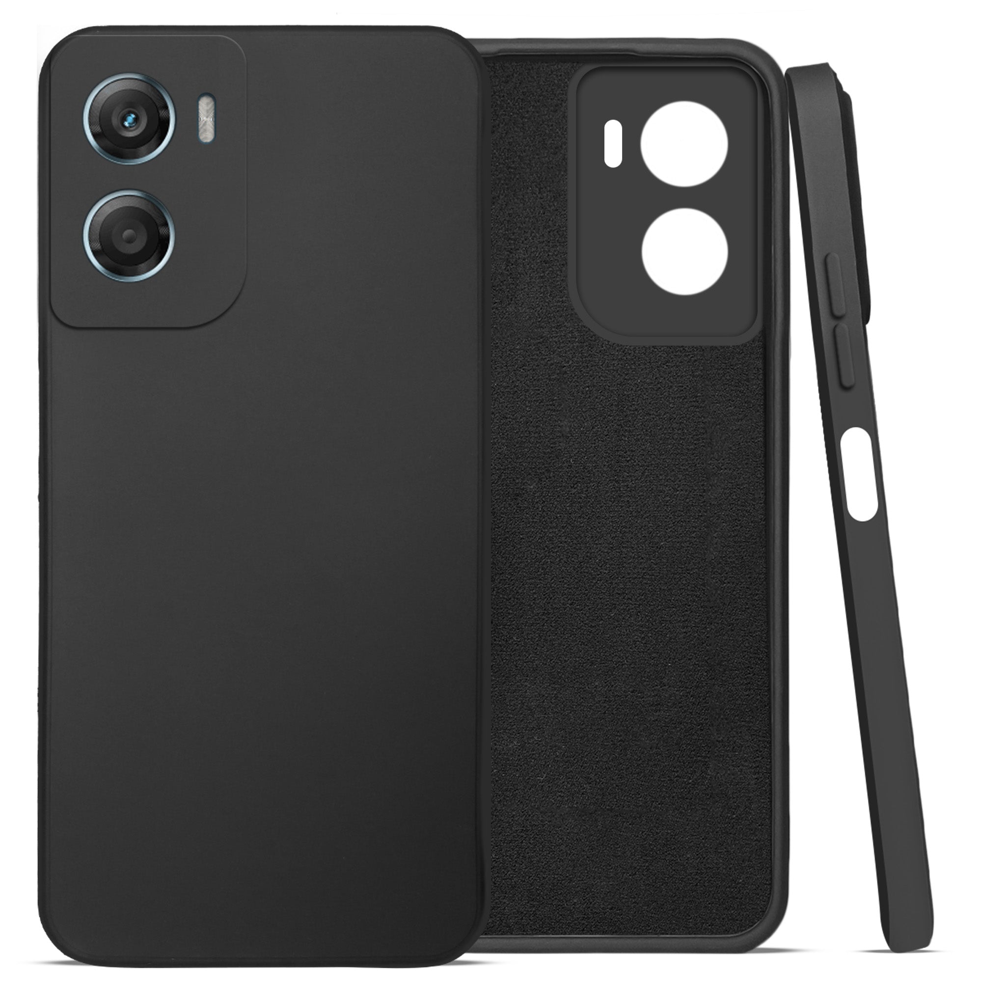 For Motorola Moto G06 Power Back Cover Case (Matte Finish Silicone with Inside Fiber Cloth)