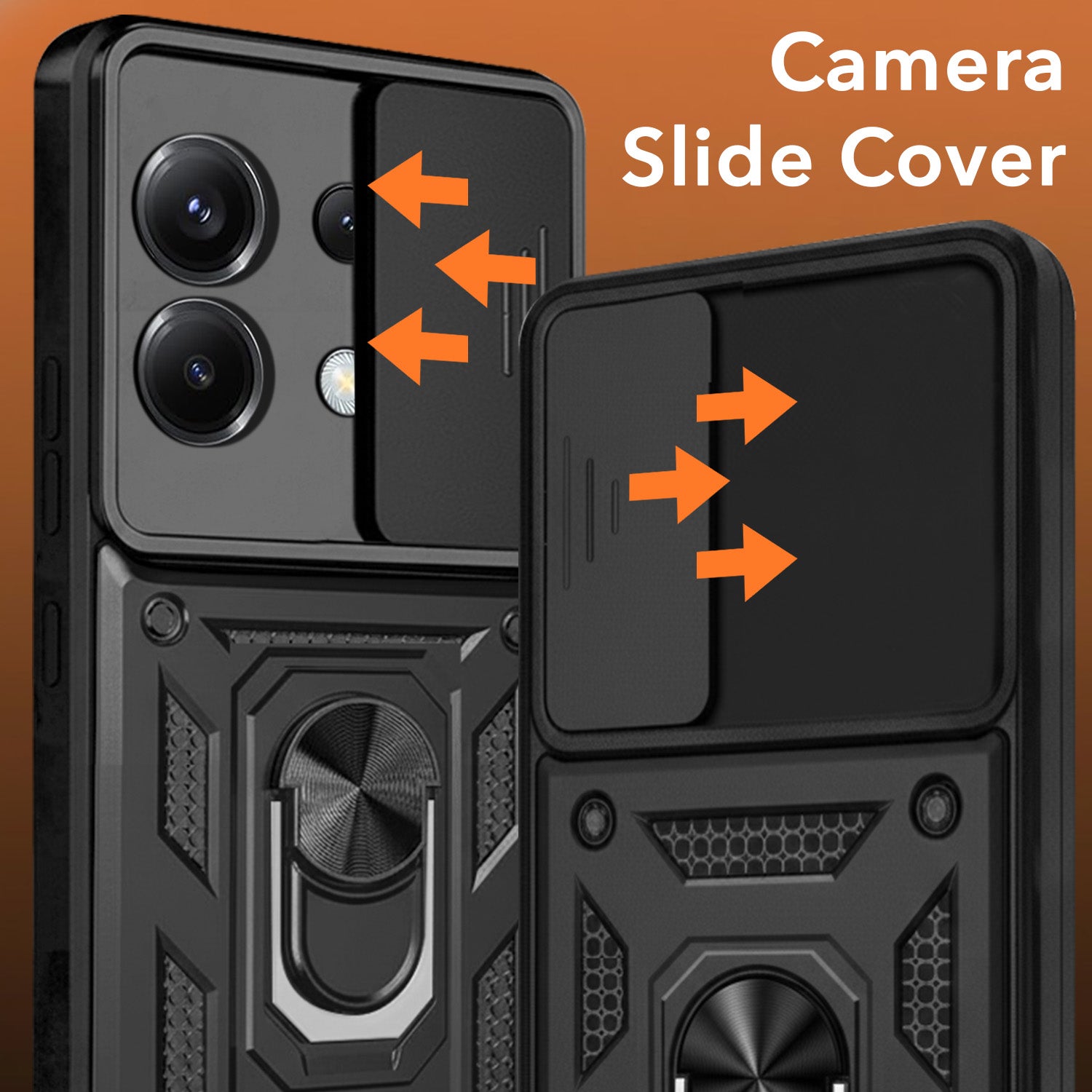 For Poco X6 5G  Back Cover Case (Hybrid Dual Armor Polycarbonate)