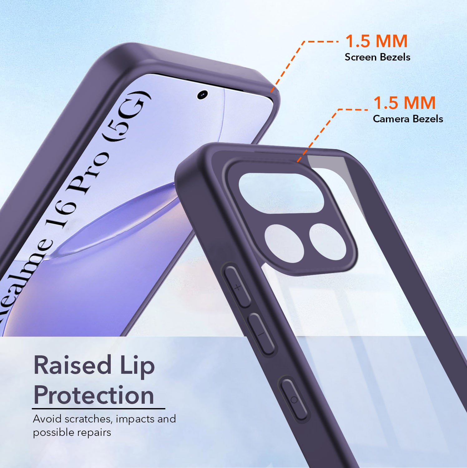 For Realme 16 Pro Back Cover Case Ultra-Hybrid (Lifetime Anti Yellow | Anti Scratch | Crystal Clear Shockproof)