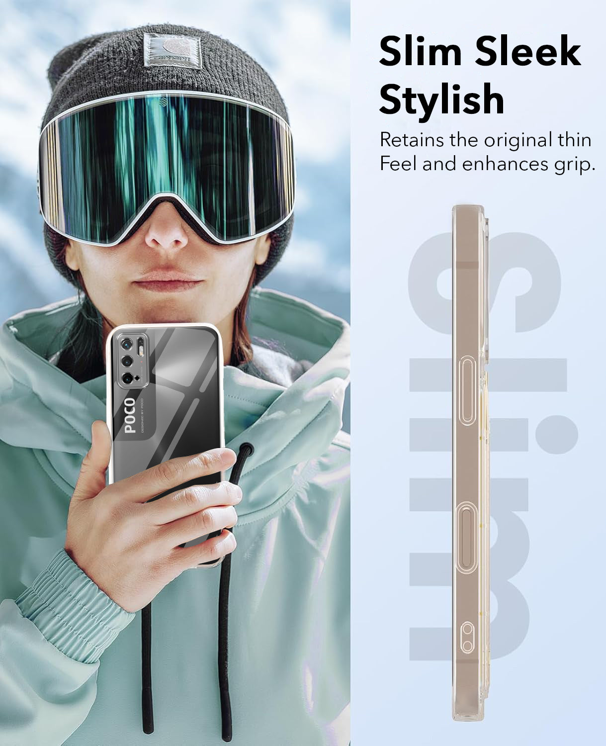 For Poco M3 Pro 5G Back Cover Case (Hard Anti Yellow Clear Case | Sleek Hard Crystal Clear | Drop & Camera Protection | Shockproof Polycarbonate)