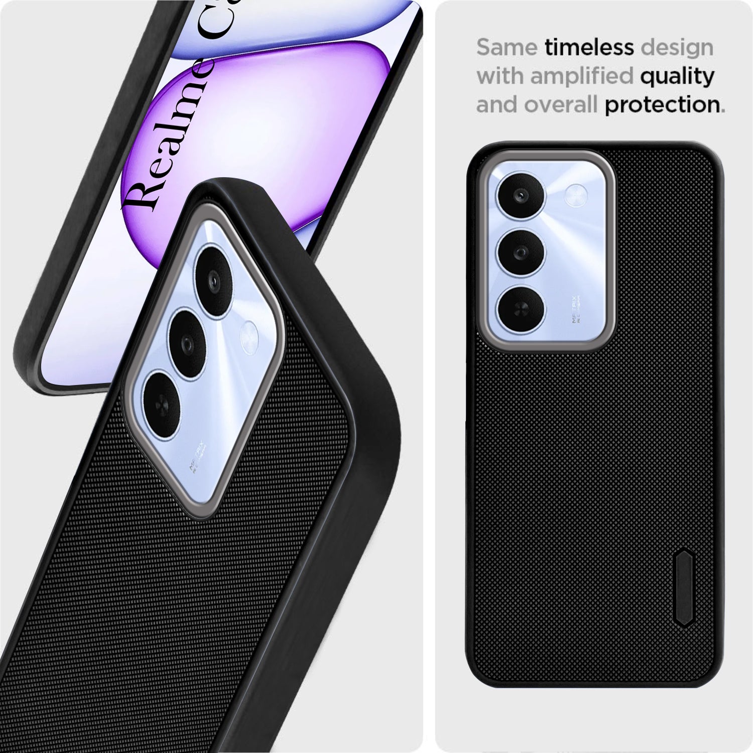 For Realme C83 5G Back Cover Case Rubberised (Textured Grip Design | Micro-Fiber Cloth Inside | Slim and Light Weight | SoFt Touch and Feel)