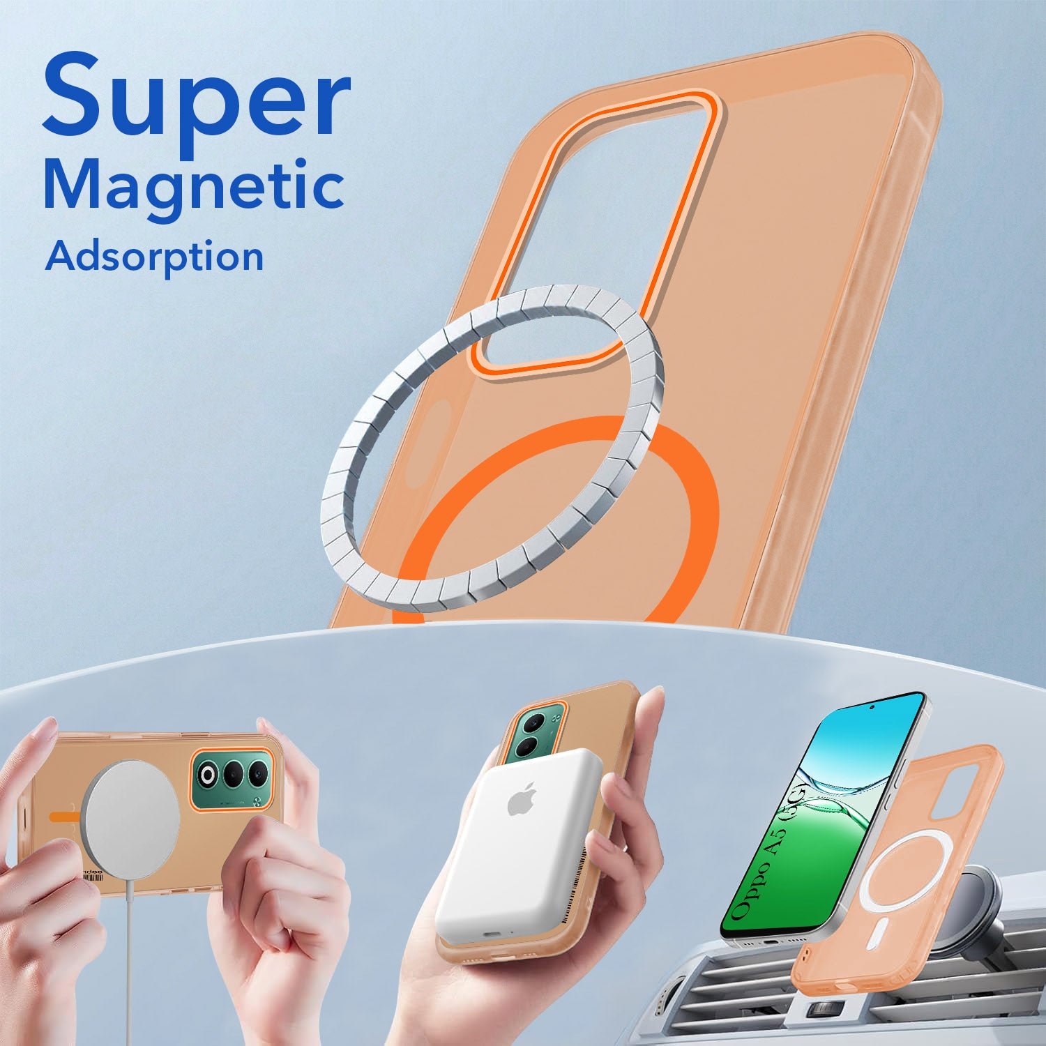 For Oppo A5 5G Back Cover Case (Soft Touch | Camera Bump Protection | MagSafe Compatible | Matte Finish)