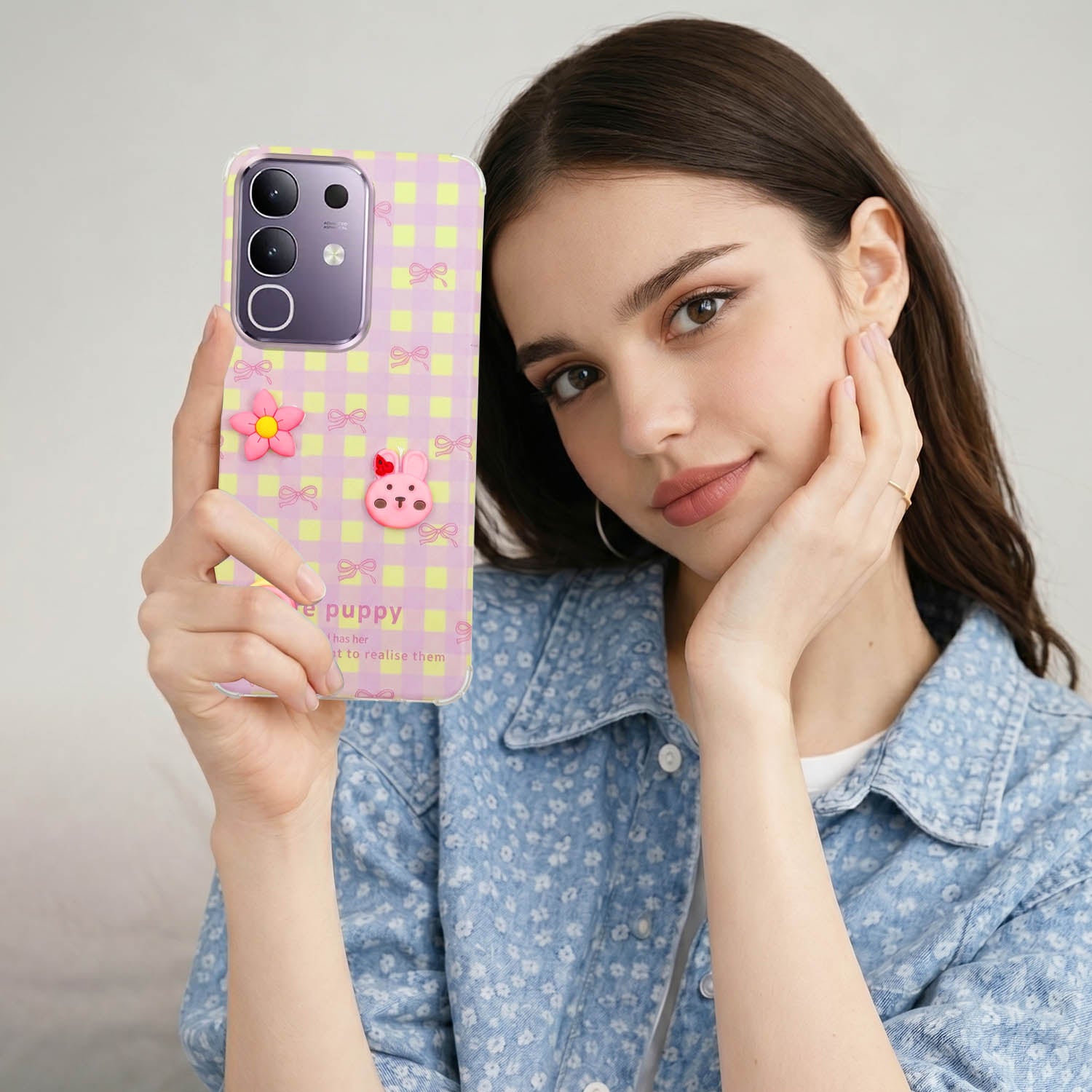 For Vivo T4x | Vivo Y31 Pro Back Cover Case (3D Cute Cartoons | Hard Back Side Soft | Matte Premium Finish | HD Printing)