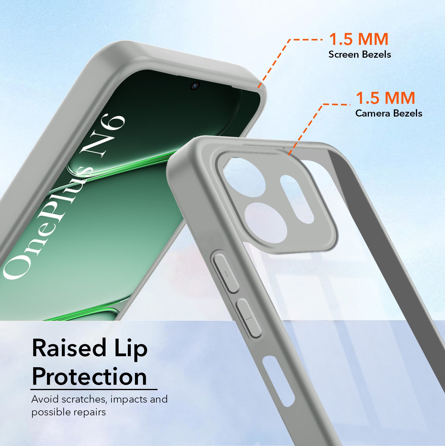 For OnePlus N6 Back Cover Case Ultra-Hybrid (Lifetime Anti Yellow | Anti Scratch | Crystal Clear Shockproof)