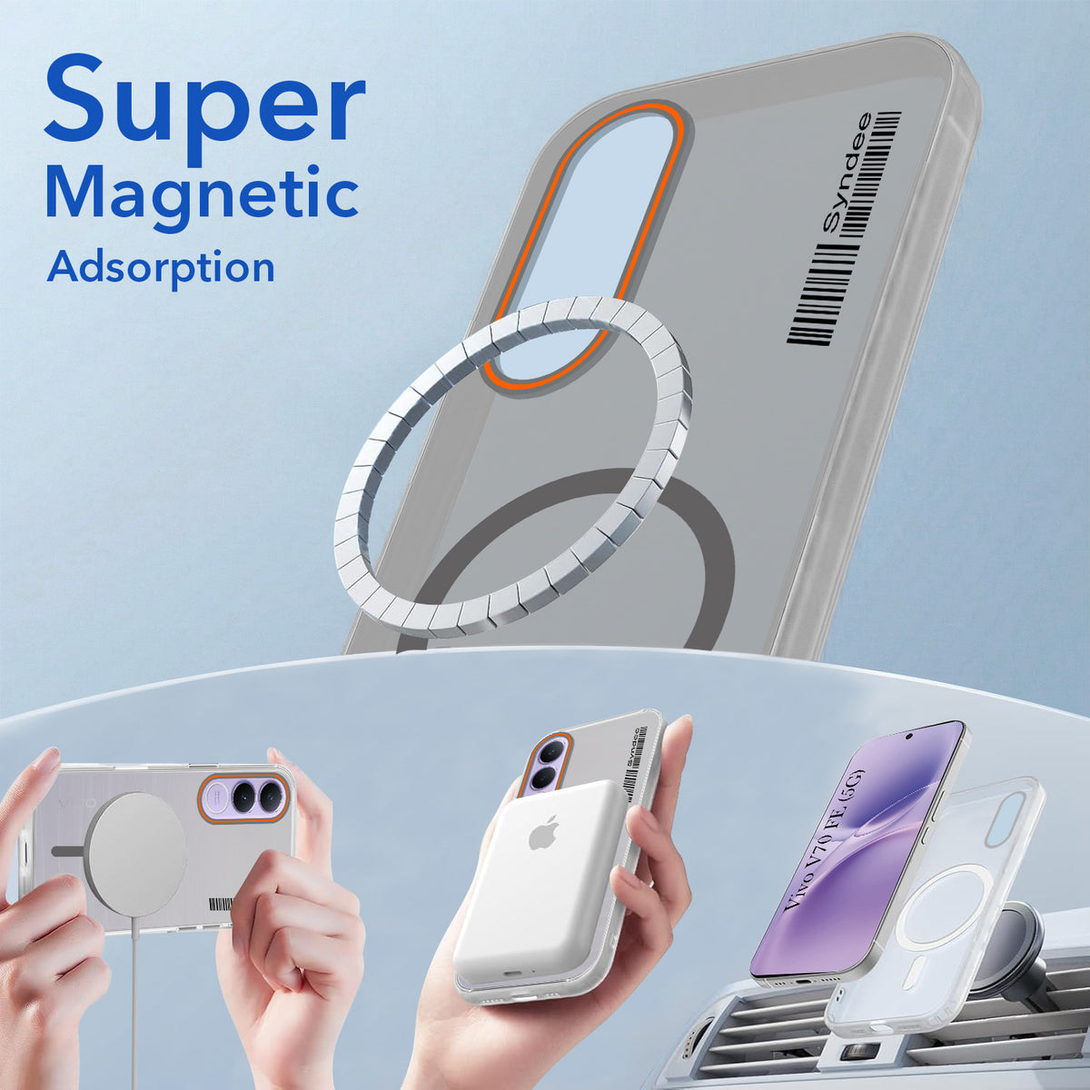 For Vivo V70 FE 5G Back Cover Case (Soft Touch | Camera Bump Protection | MagSafe Compatible | Matte Finish)