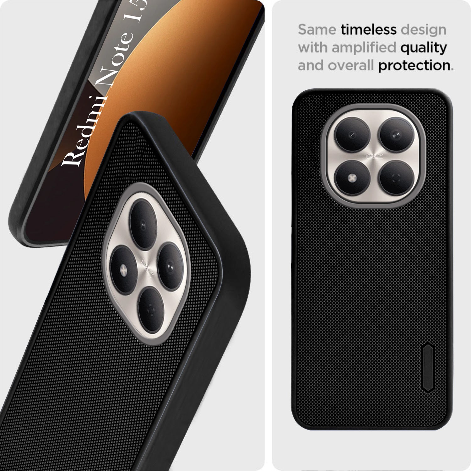 For Xiaomi Redmi Note 15 Pro 5G Back Cover Case Rubberised (Textured Grip Design | Micro-Fiber Cloth Inside | Slim and Light Weight | SoFt Touch and Feel)