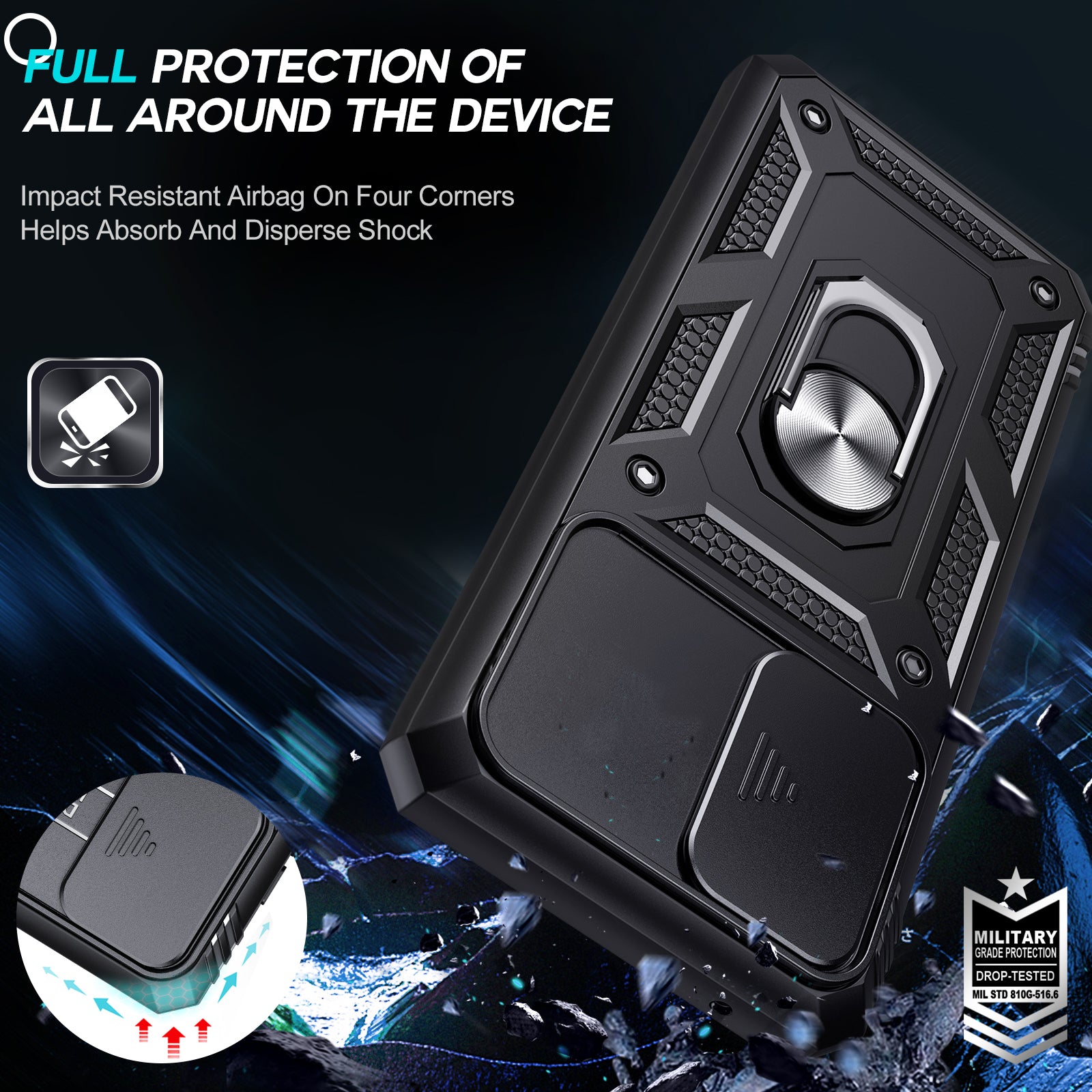 For Vivo Y50 Back Cover Case (Hybrid Dual Armor Polycarbonate)