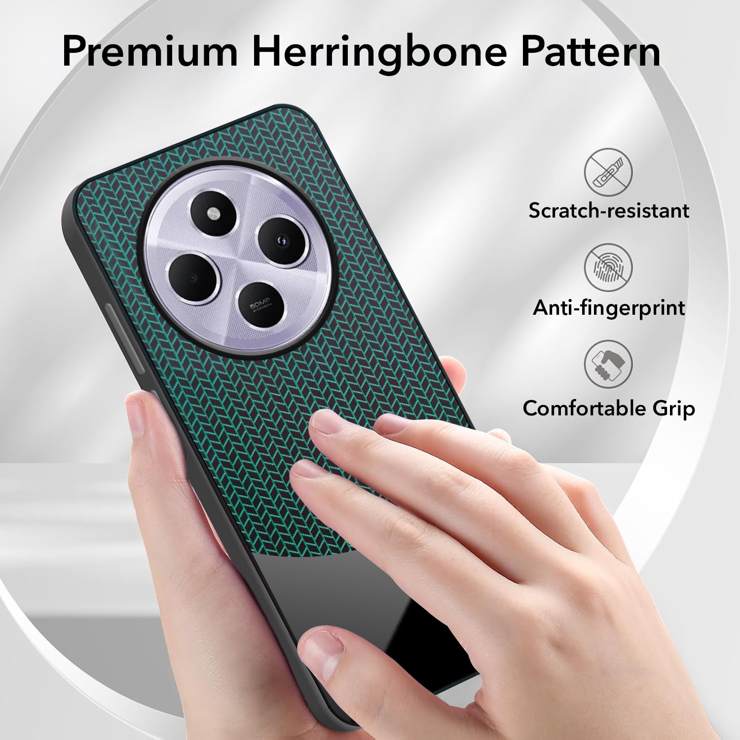 For Redmi A4 5G | Xiaomi Redmi 14C Silicone Finish Back Cover Case (Premium Minimalist Professional Feel | Camera Protection Bump)