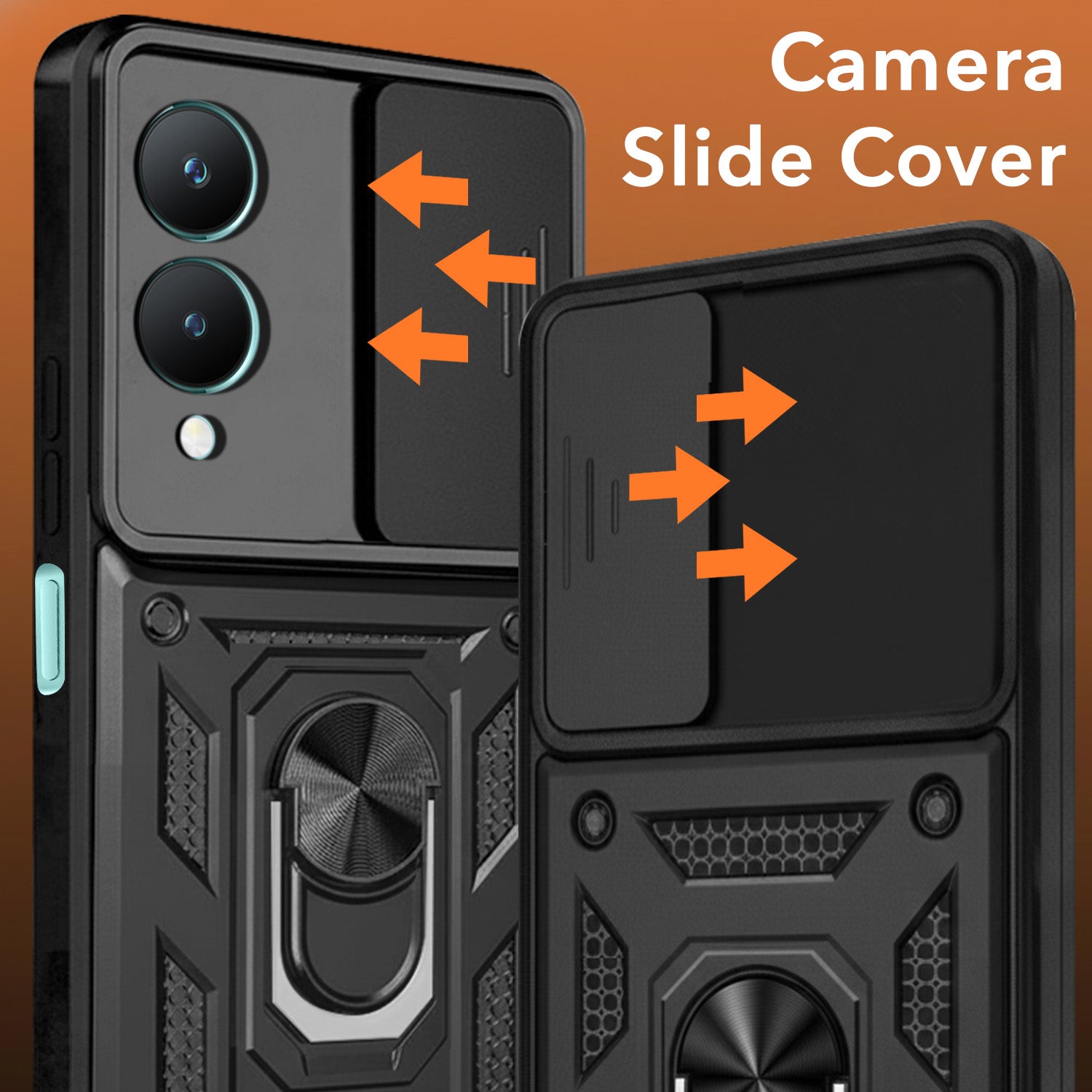 For Vivo Y28 5G Back Cover Case (Hybrid Dual Armor Polycarbonate)
