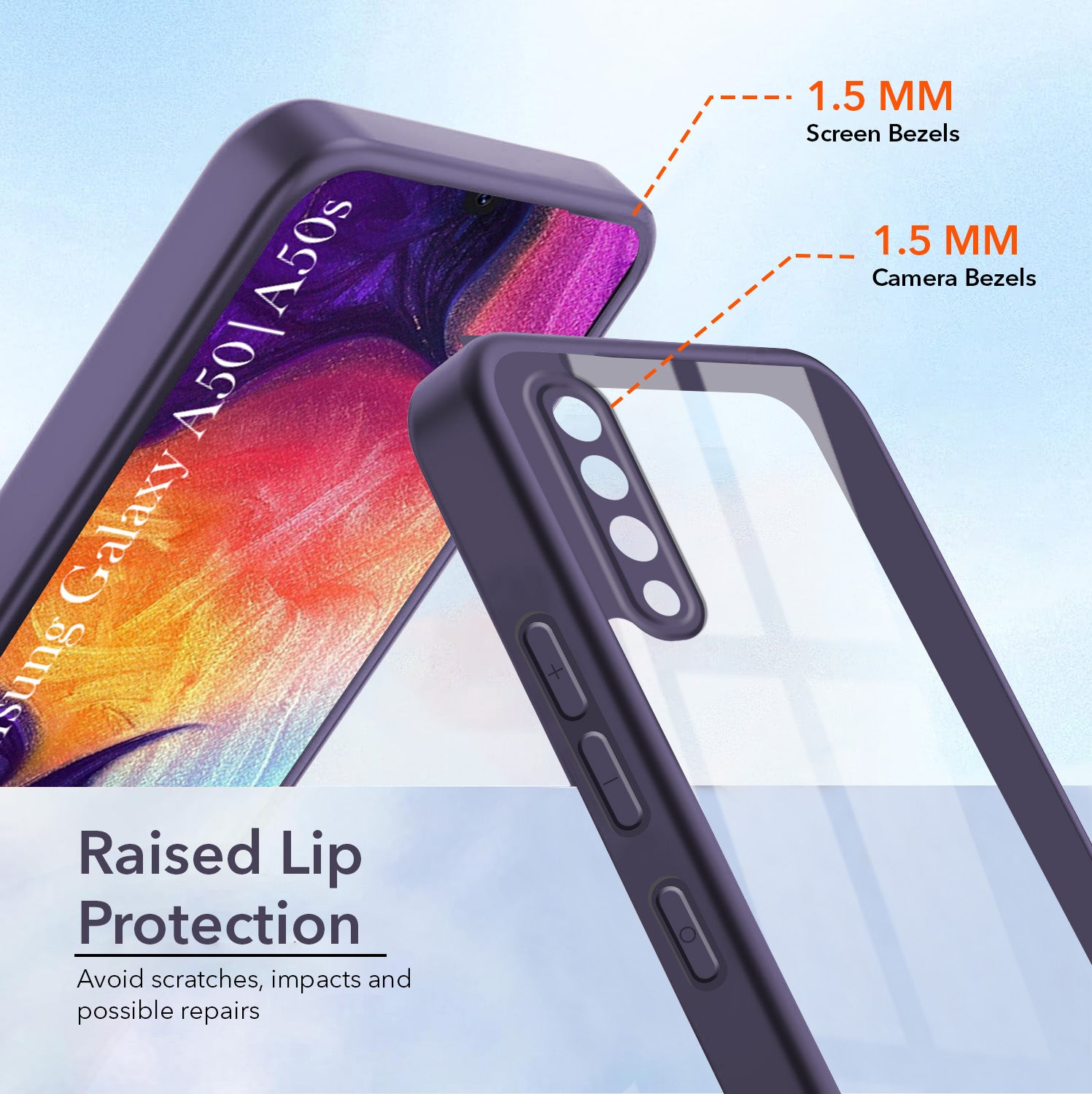 For Samsung Galaxy A50 | Galaxy A50s Back Cover Case Ultra-Hybrid (Lifetime Anti Yellow | Anti Scratch | Crystal Clear Shockproof)