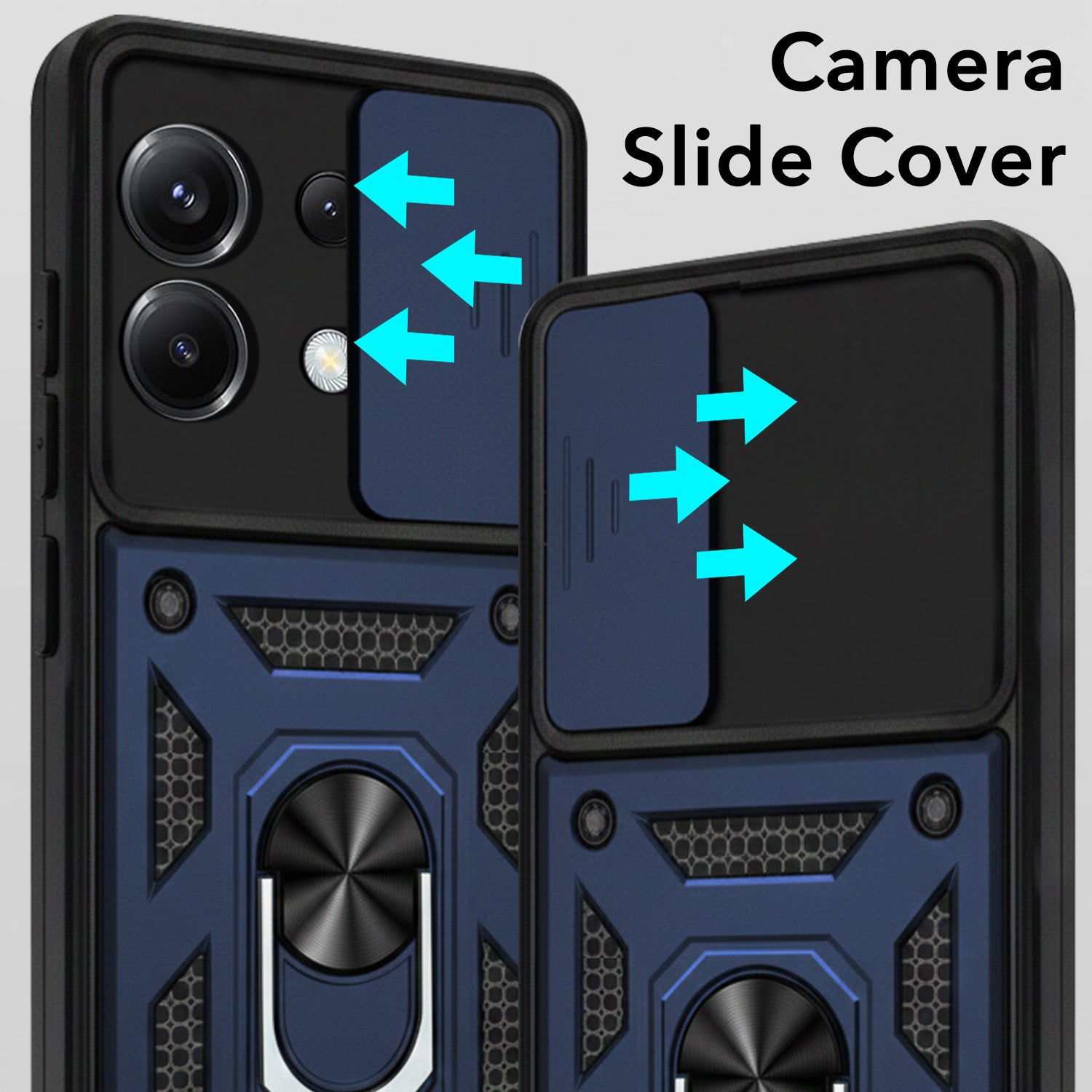 For Poco X6 5G  Back Cover Case (Hybrid Dual Armor Polycarbonate)
