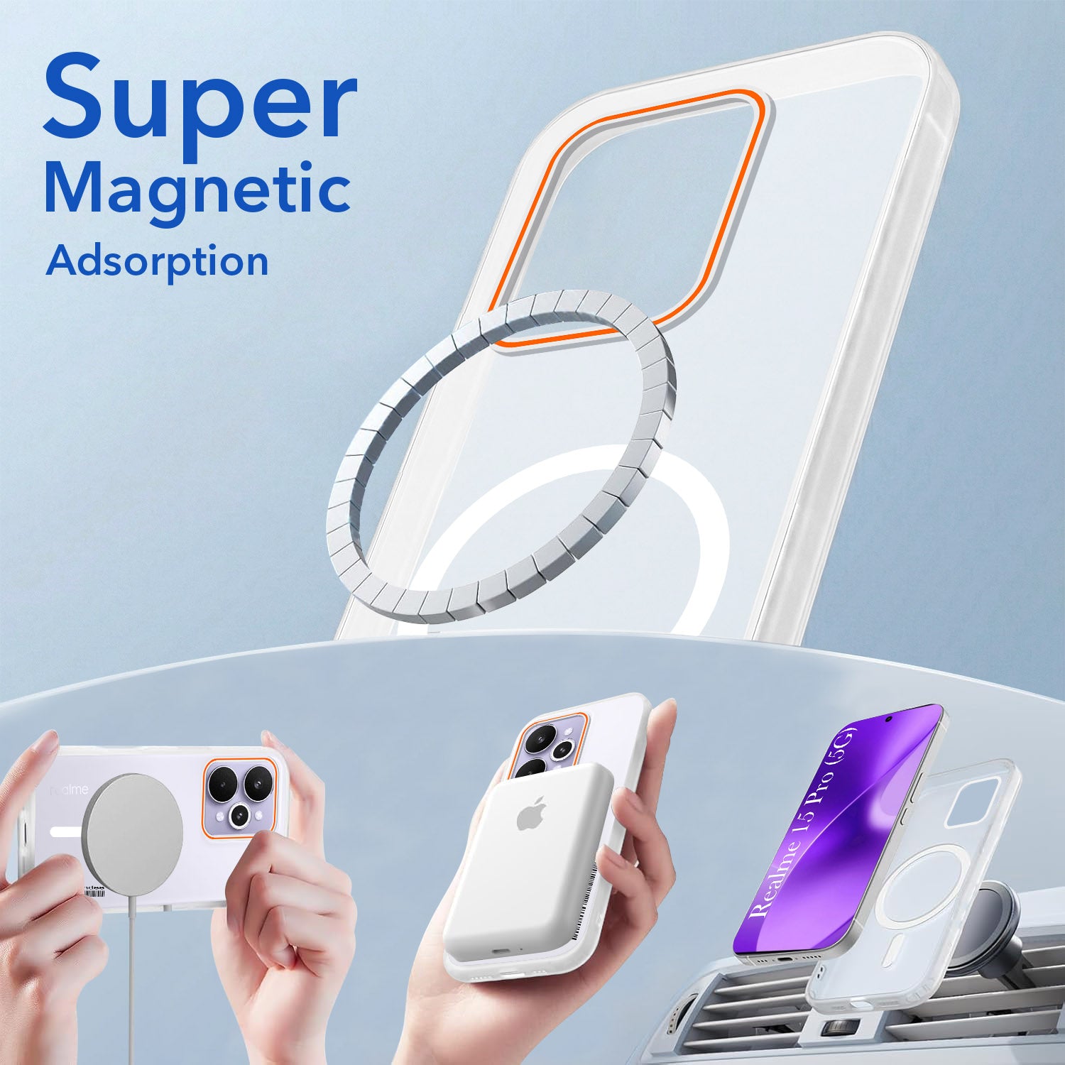 For Realme 15 Pro Back Cover Case (Soft Touch | Camera Bump Protection | MagSafe Compatible | Matte Finish)