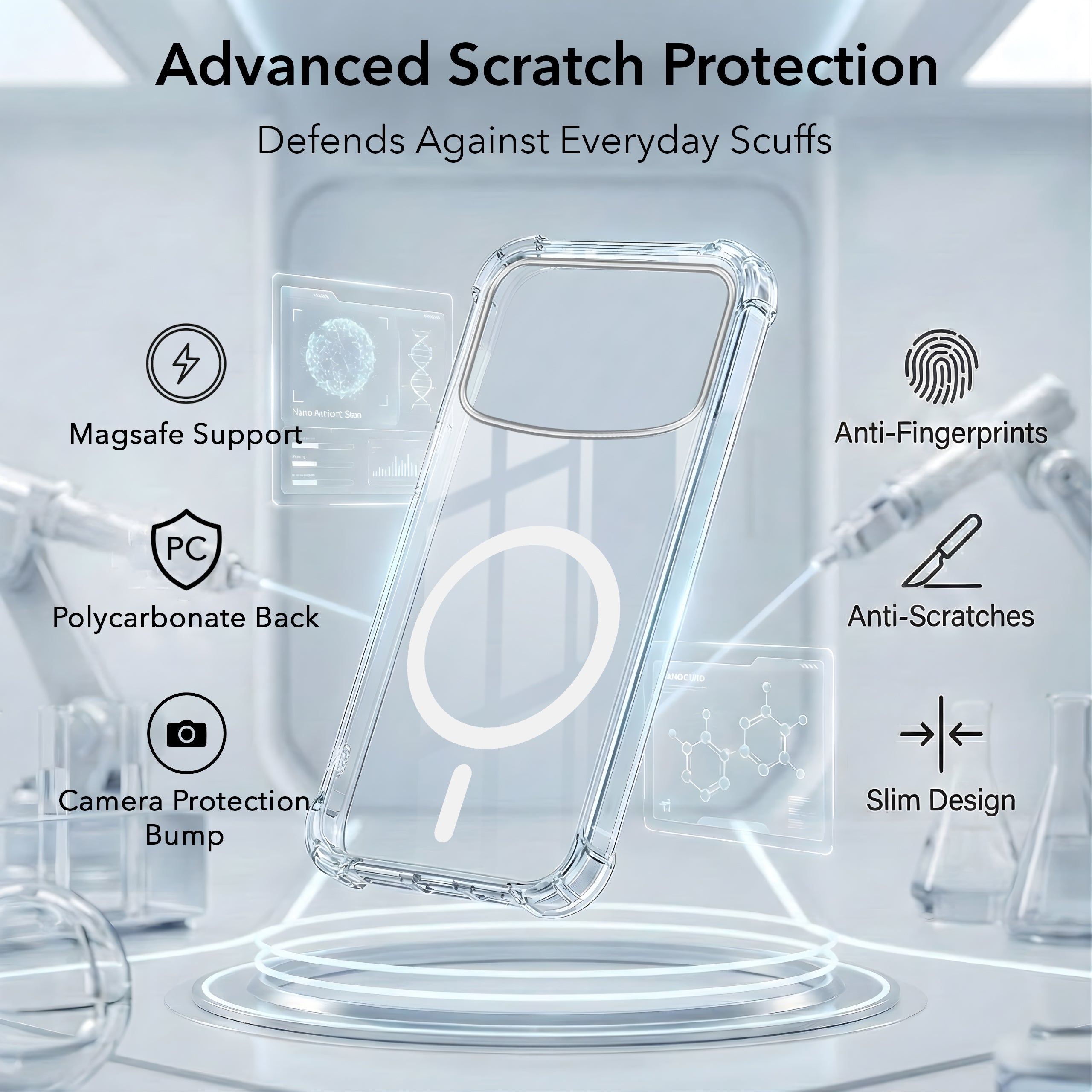 For Oppo F33 Pro 5G Back Cover Shockproof Crystal-Clear (Magsafe Wireless Support | Drop & Camera Protection | Hard Polycarbonate)