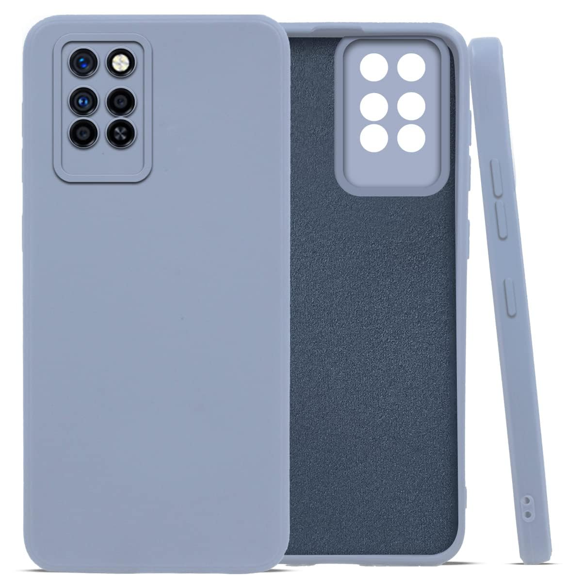For Infinix Note 10 Pro Back Cover Case (Matte Finish Silicone with Inside Fiber Cloth)